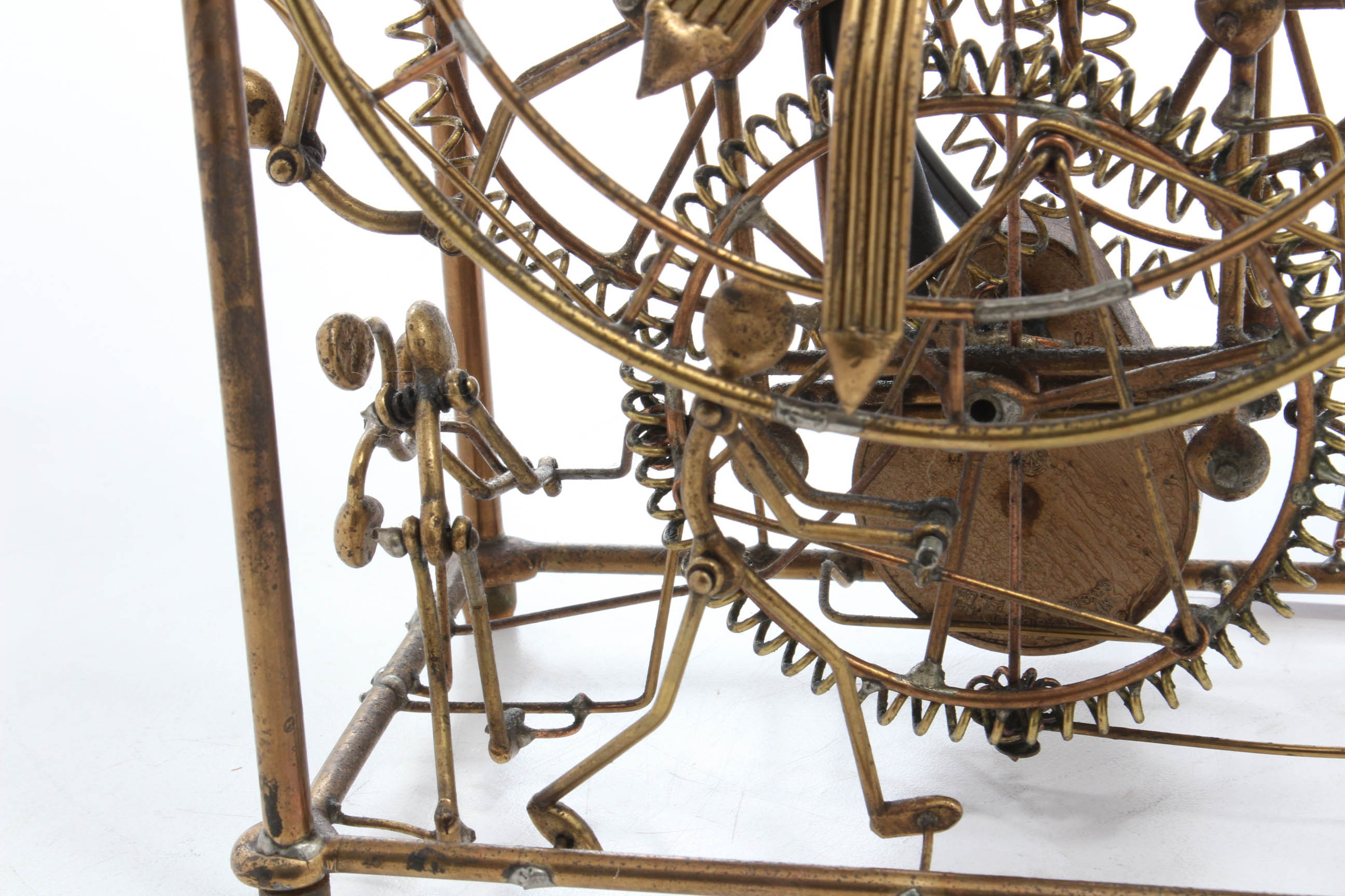 Gordon Bradt Brass Kinetic Sculpture "Six Man Clock"