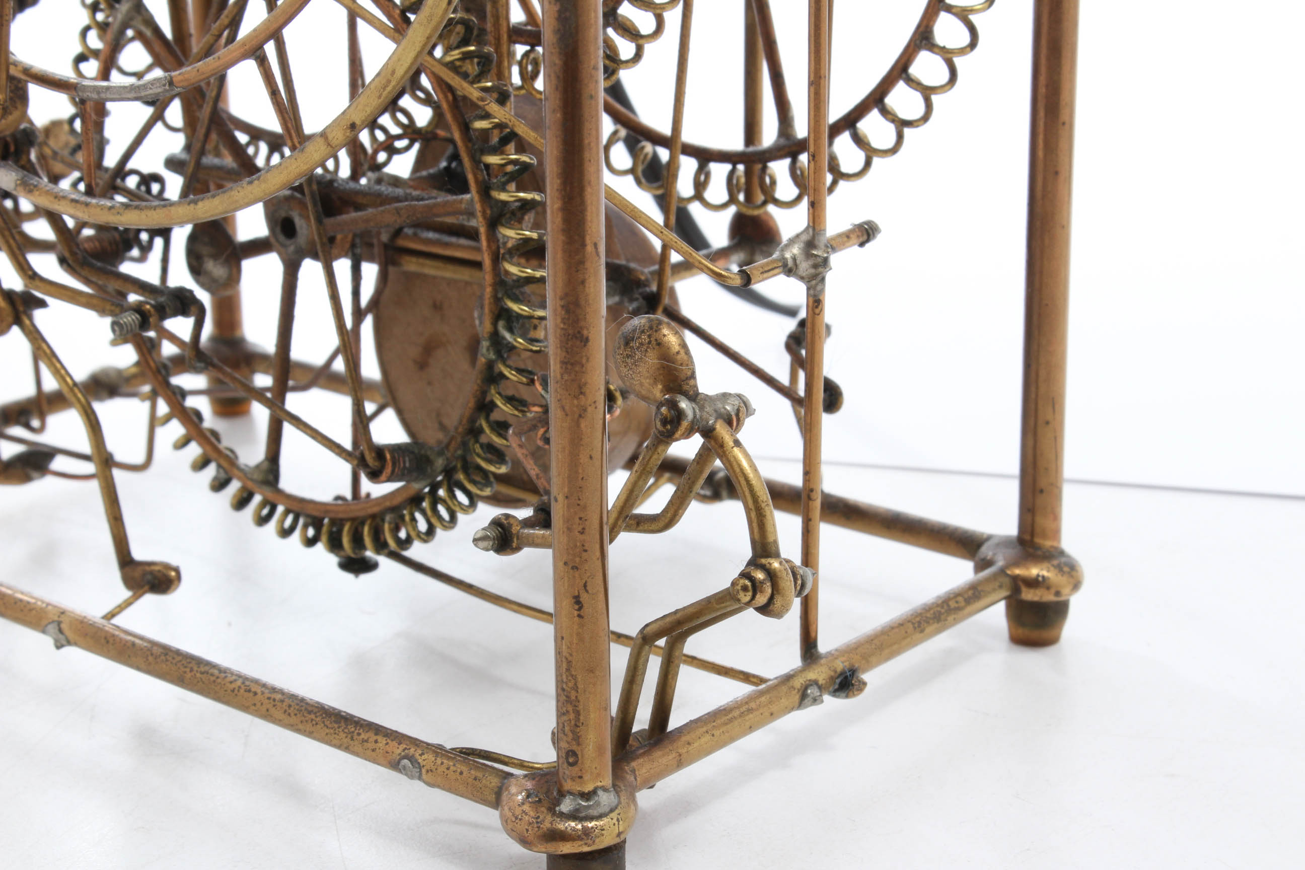 Gordon Bradt Brass Kinetic Sculpture "Six Man Clock"
