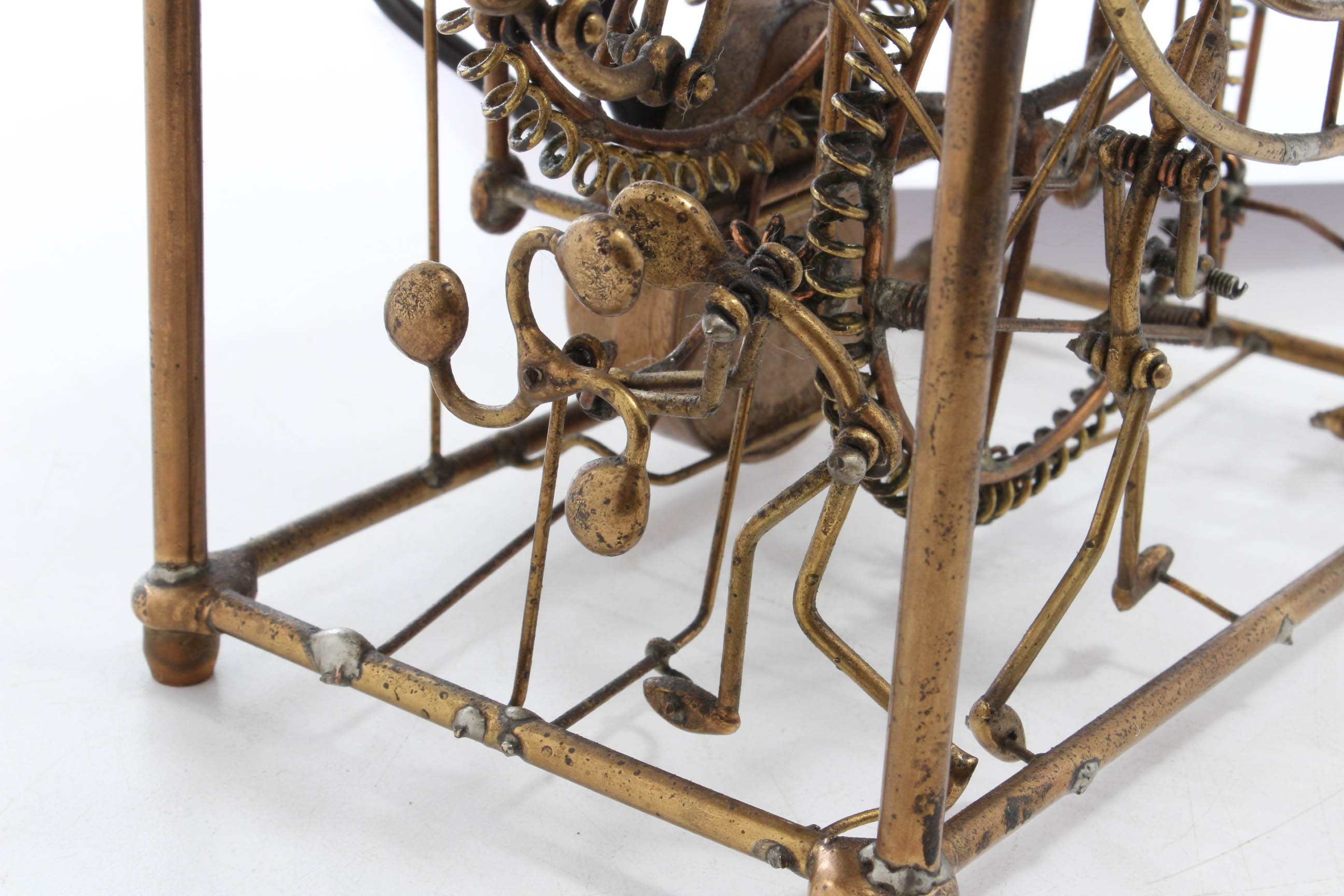 Gordon Bradt Brass Kinetic Sculpture "Six Man Clock"