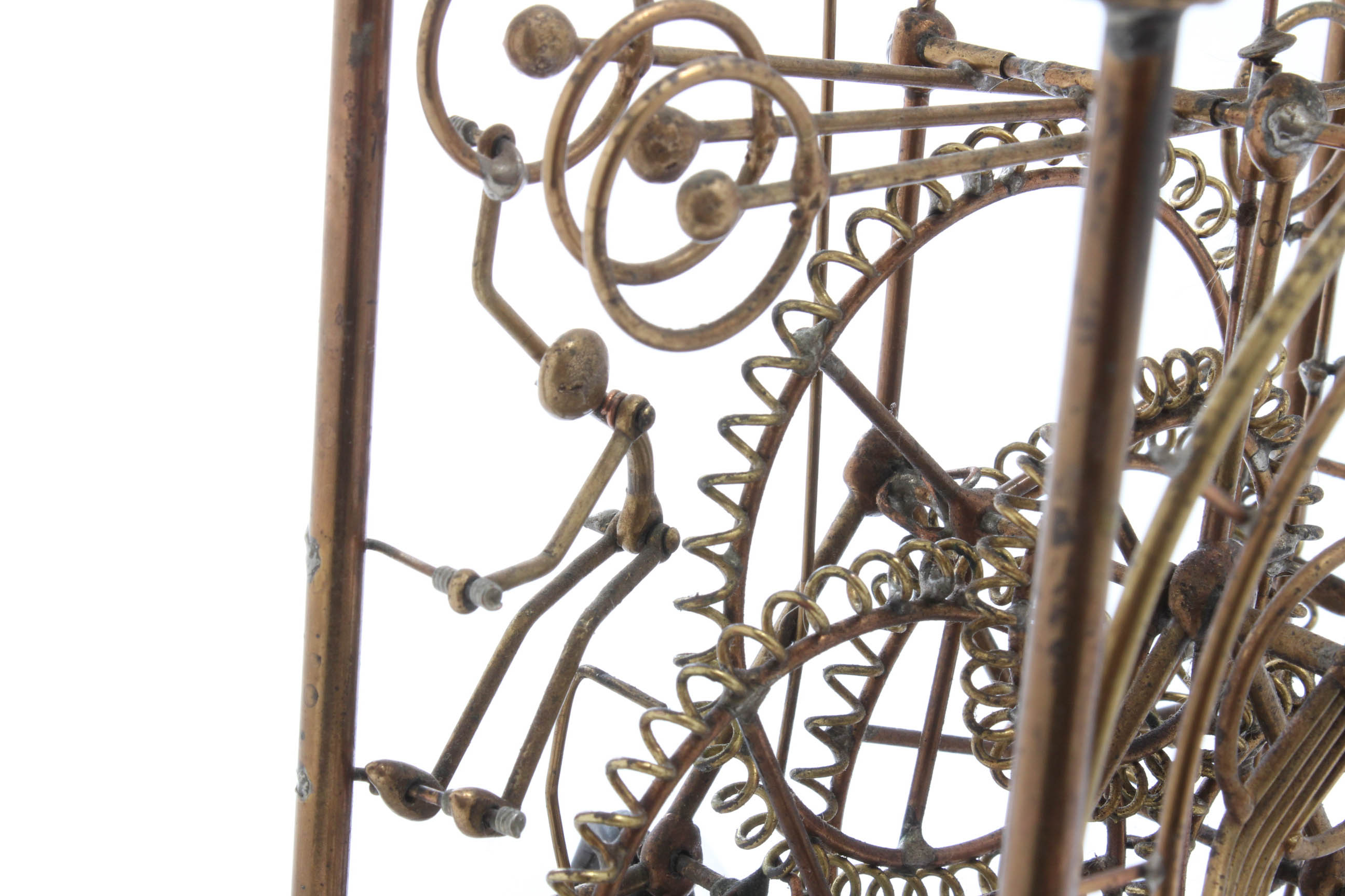 Gordon Bradt Brass Kinetic Sculpture "Six Man Clock"