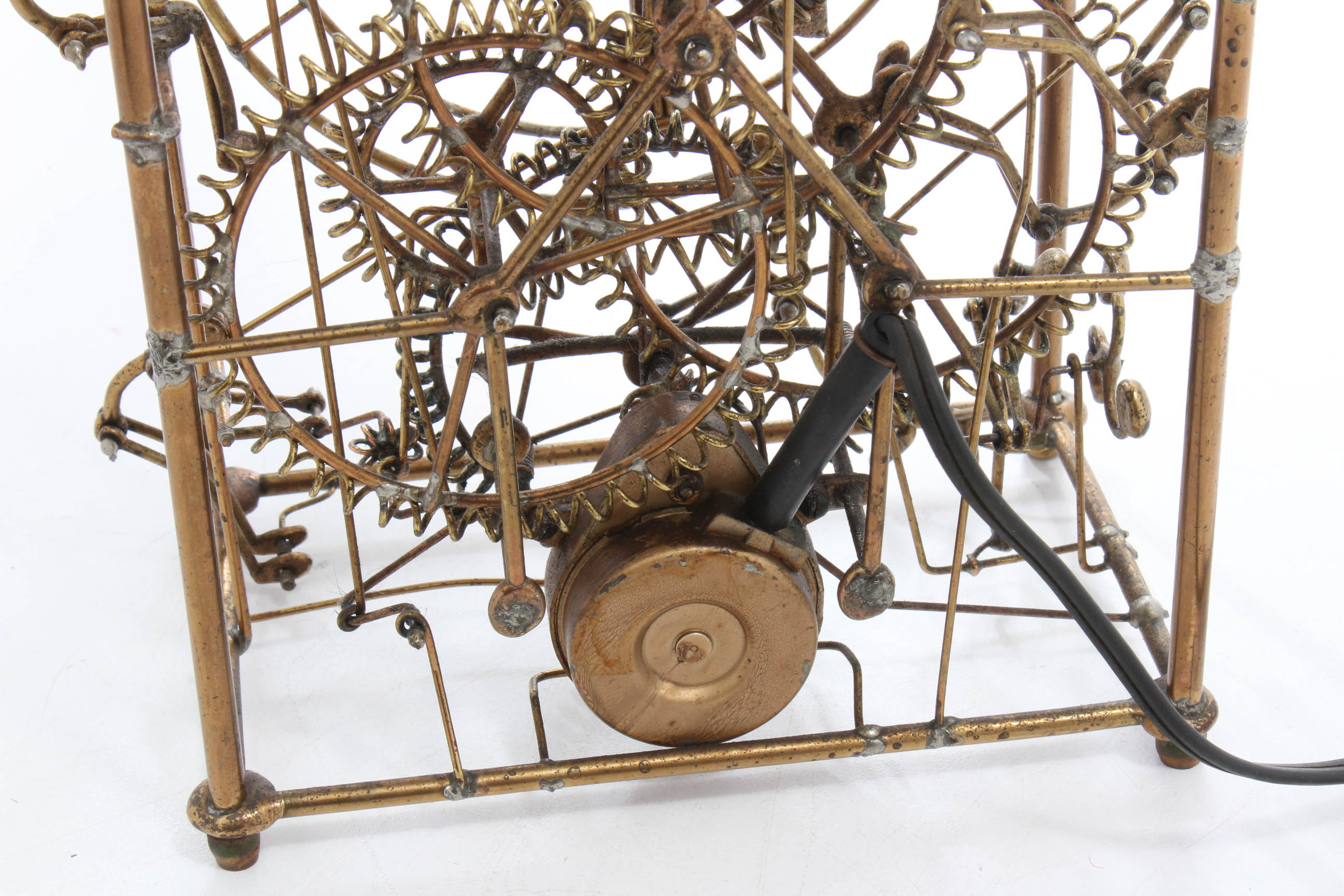 Gordon Bradt Brass Kinetic Sculpture "Six Man Clock"