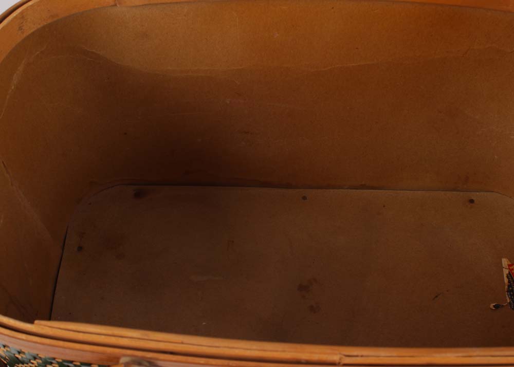 Vintage Burlington Hawkeye Picnic Basket Set