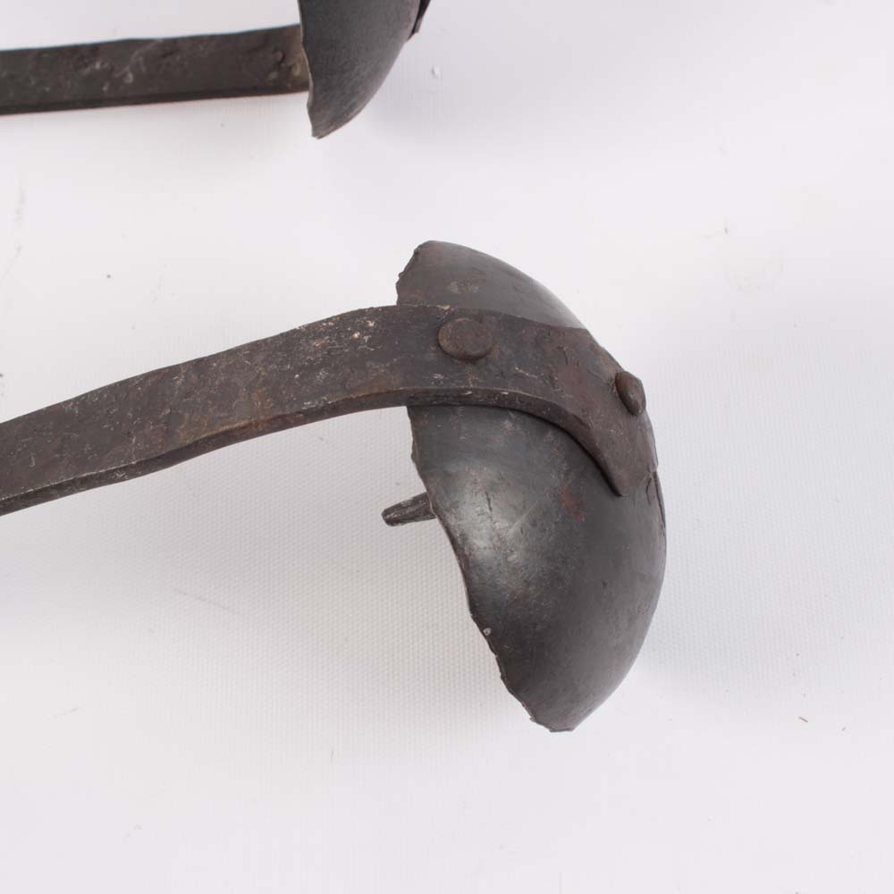 Antique Wrought Iron Pricket Candle Sconces