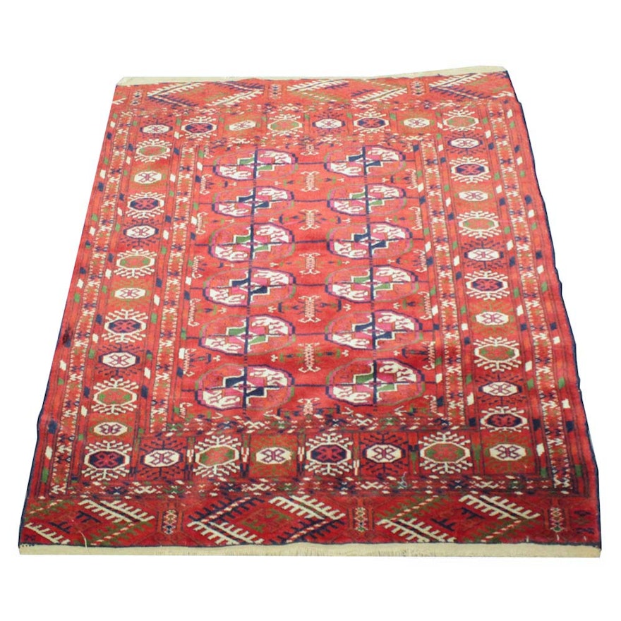 Vintage Hand Woven Persian Wool Accent Rug