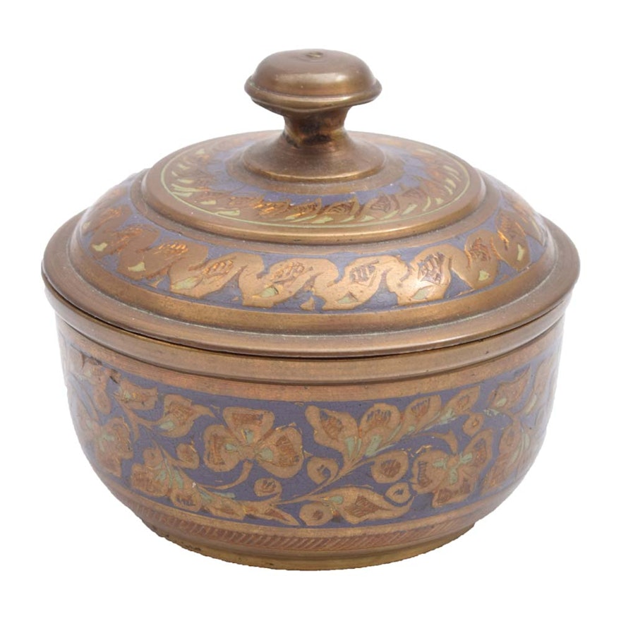 India Brass Decorative Trinket Box