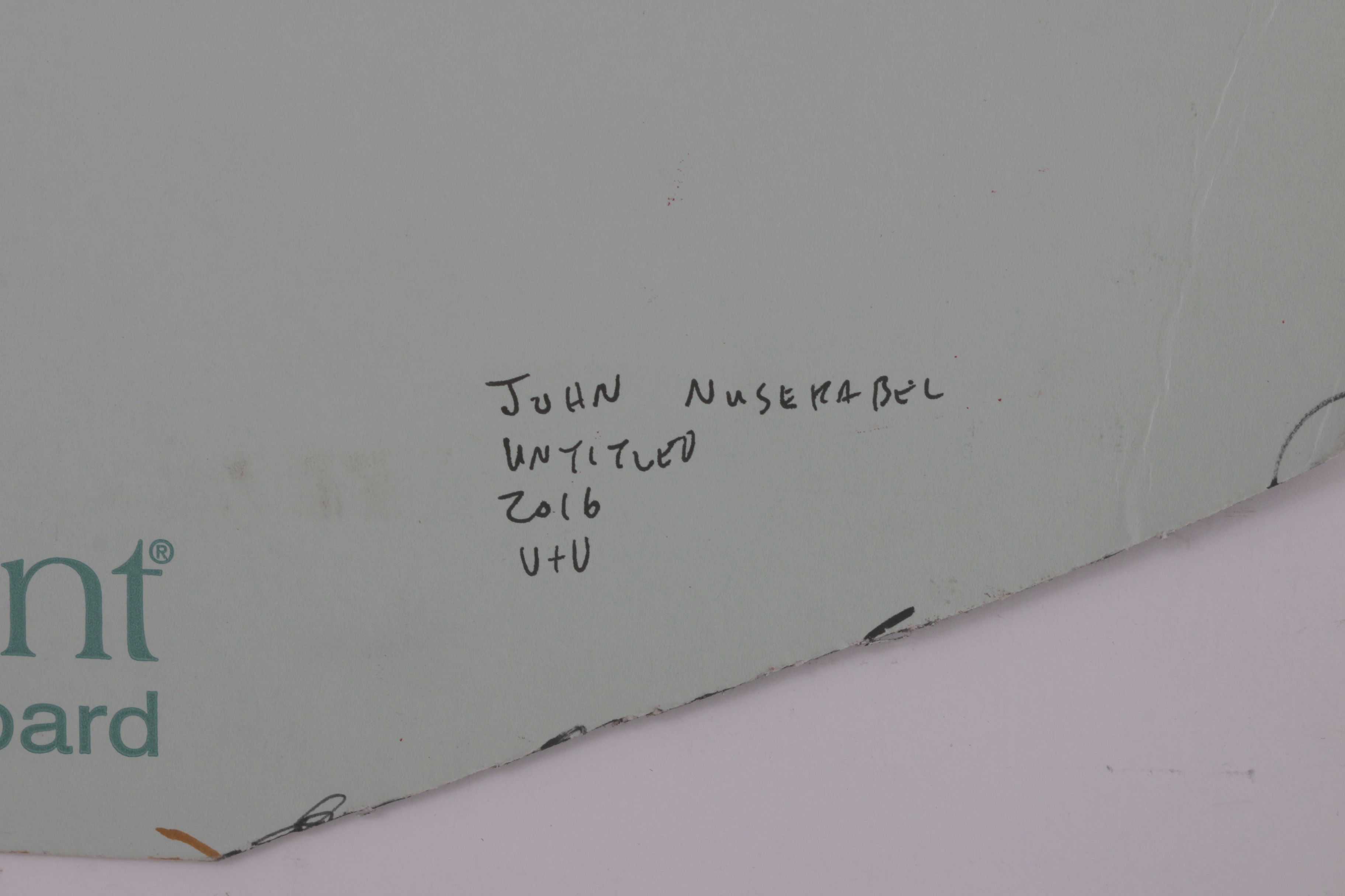 Pair of John Nusekabel Abstract Marker Drawings