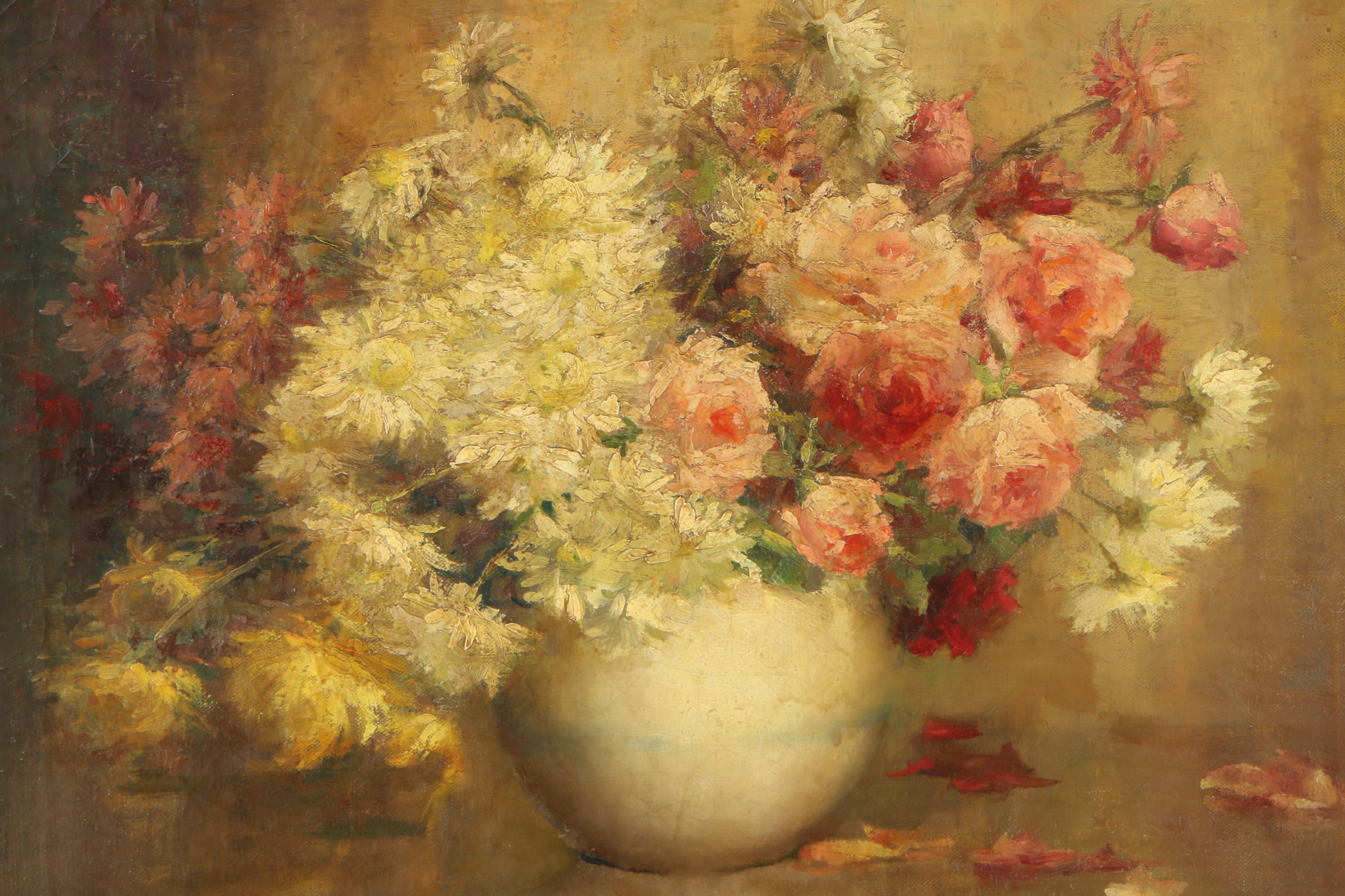 Hallie Champlin Fenton Oil Painting "Flowers"