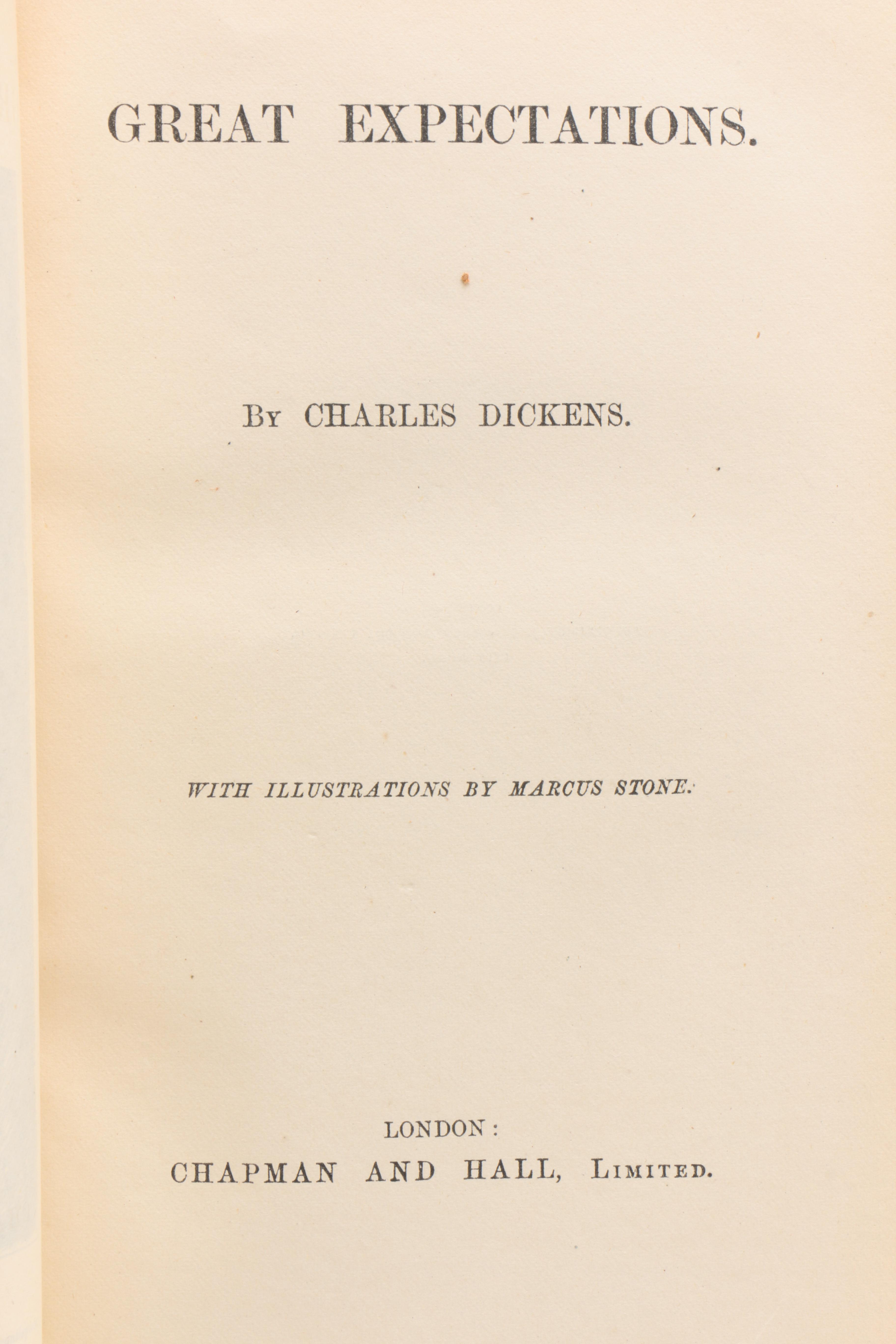 Antique "Works of Charles Dickens" Library Edition Books
