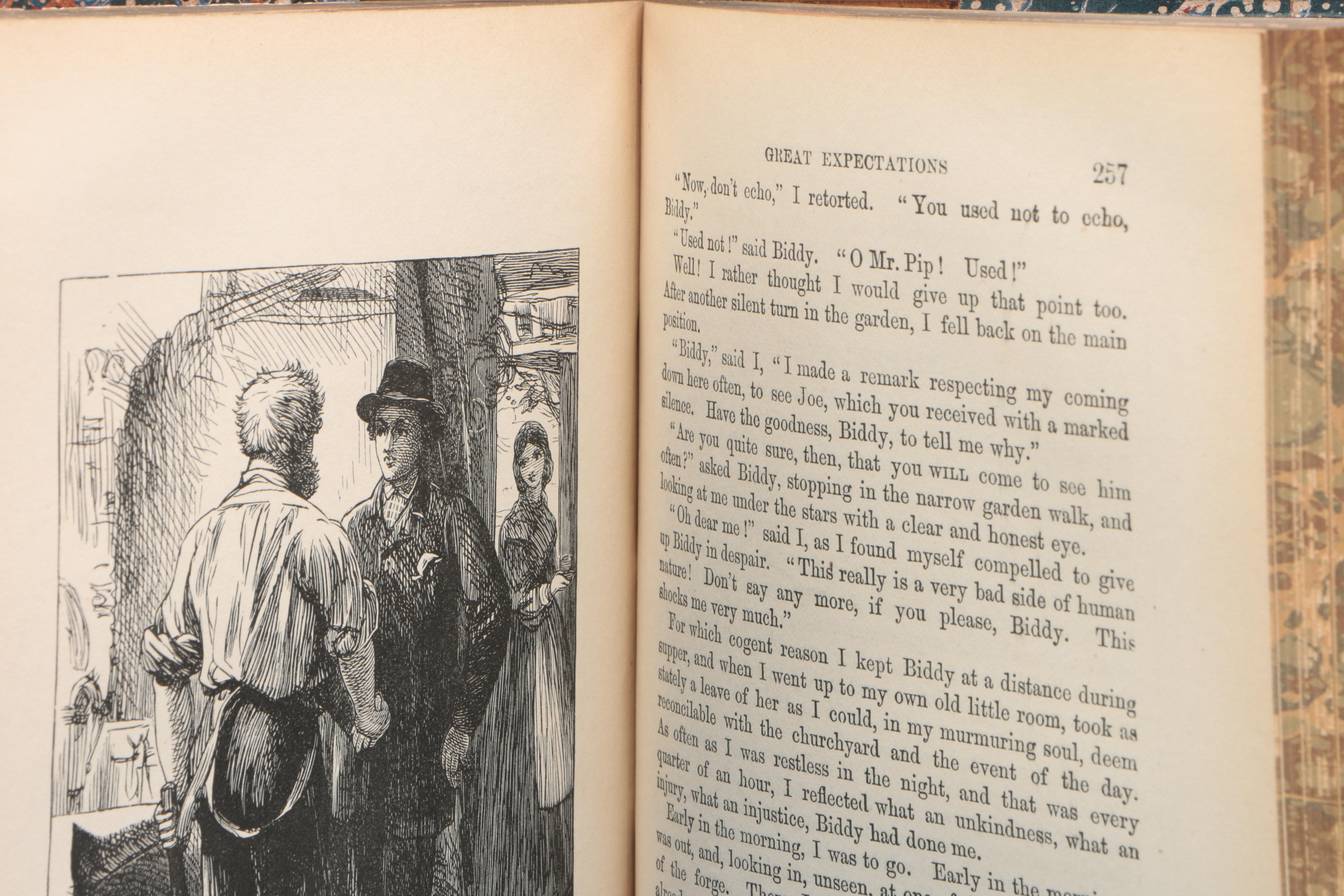 Antique "Works of Charles Dickens" Library Edition Books