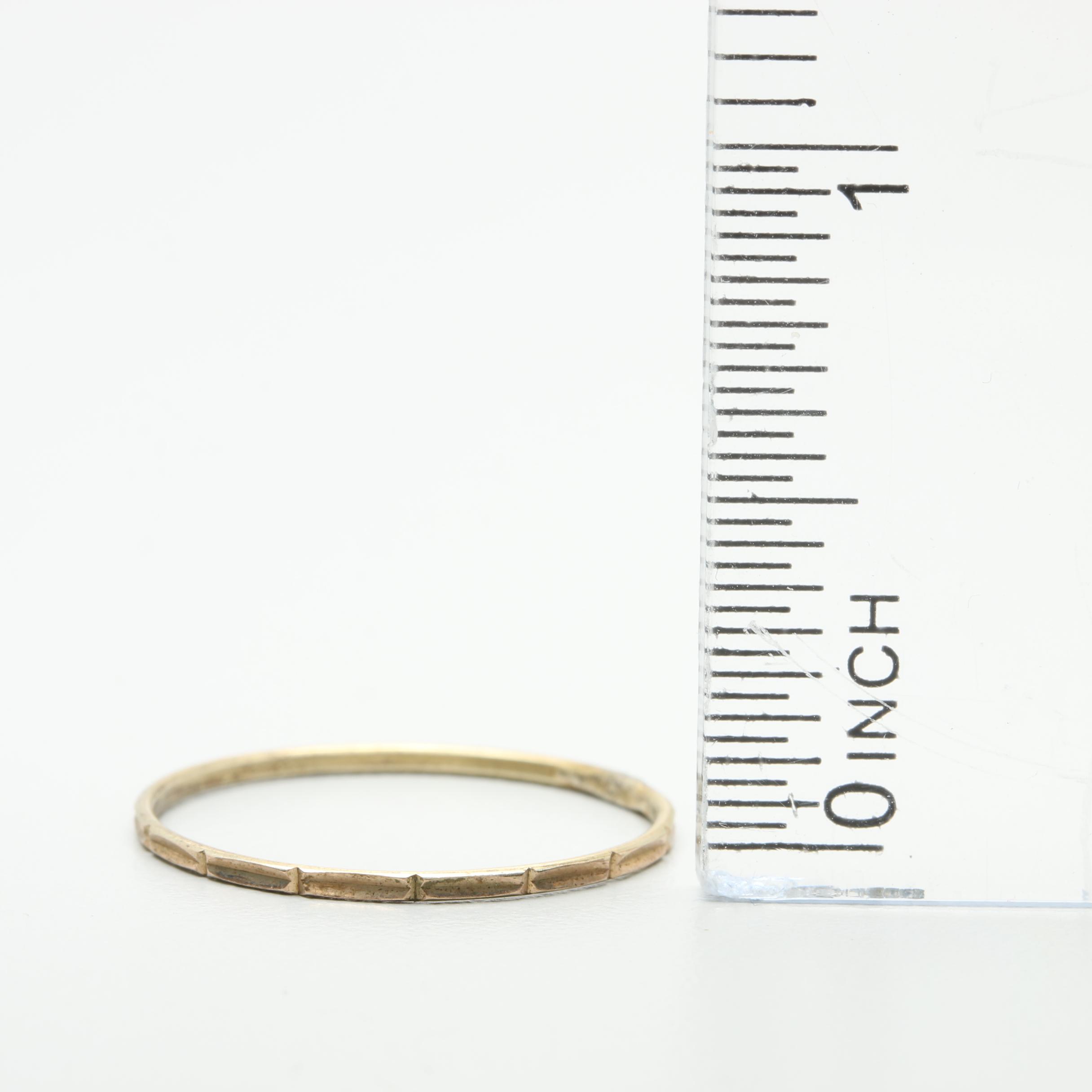 10K Yellow Gold Textured Band