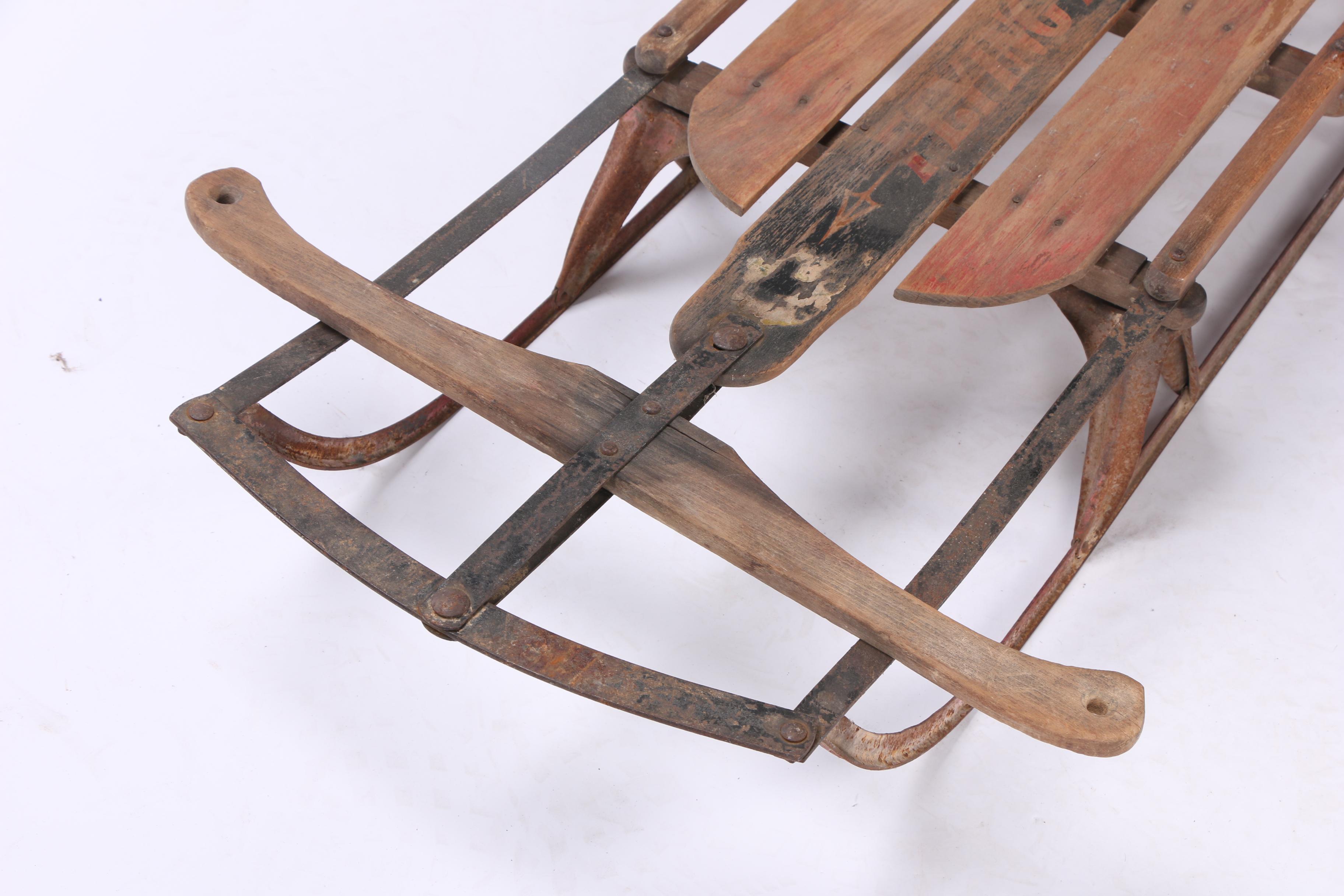 Vintage Flying Arrow Wooden Sled