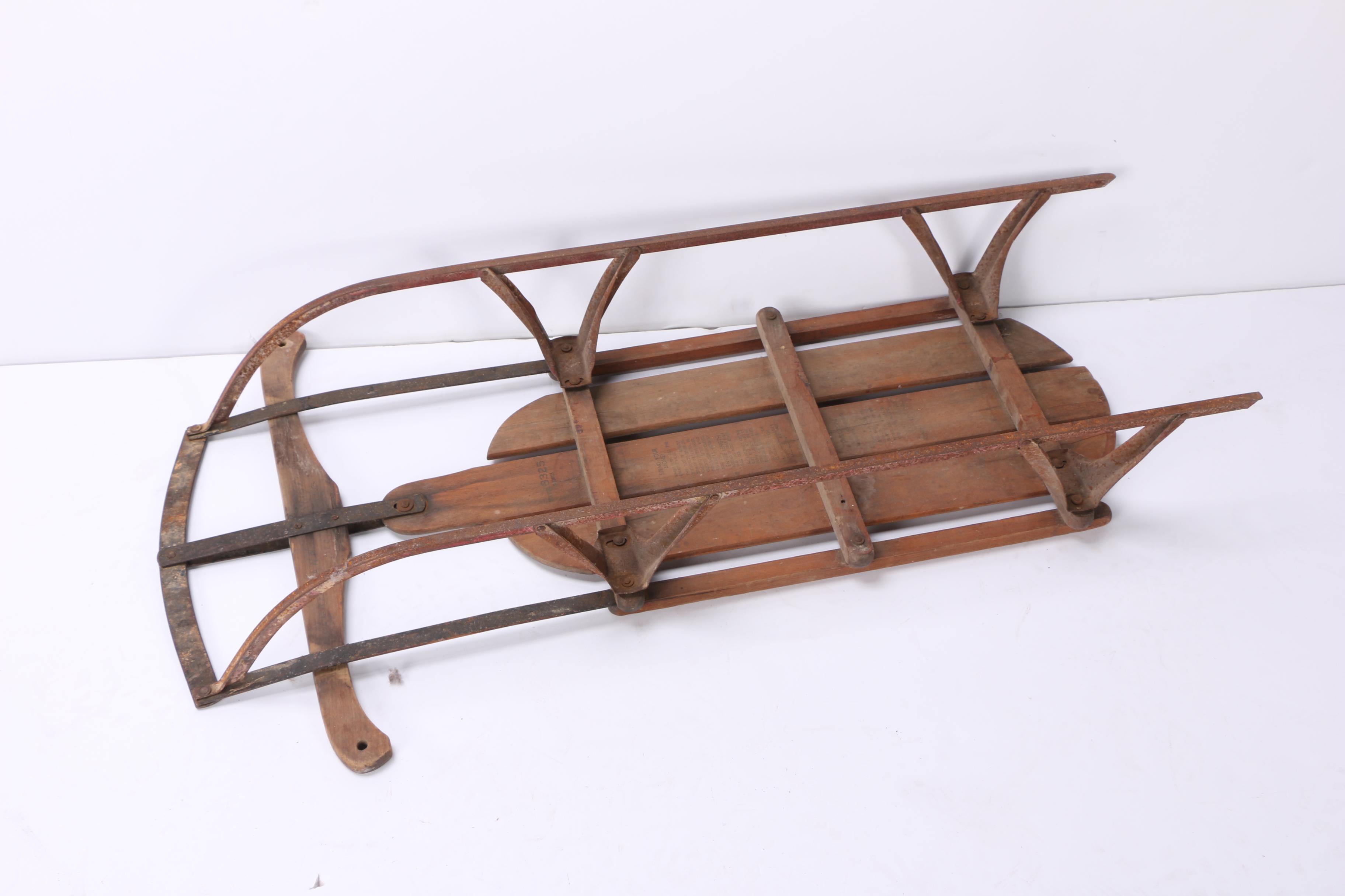 Vintage Flying Arrow Wooden Sled