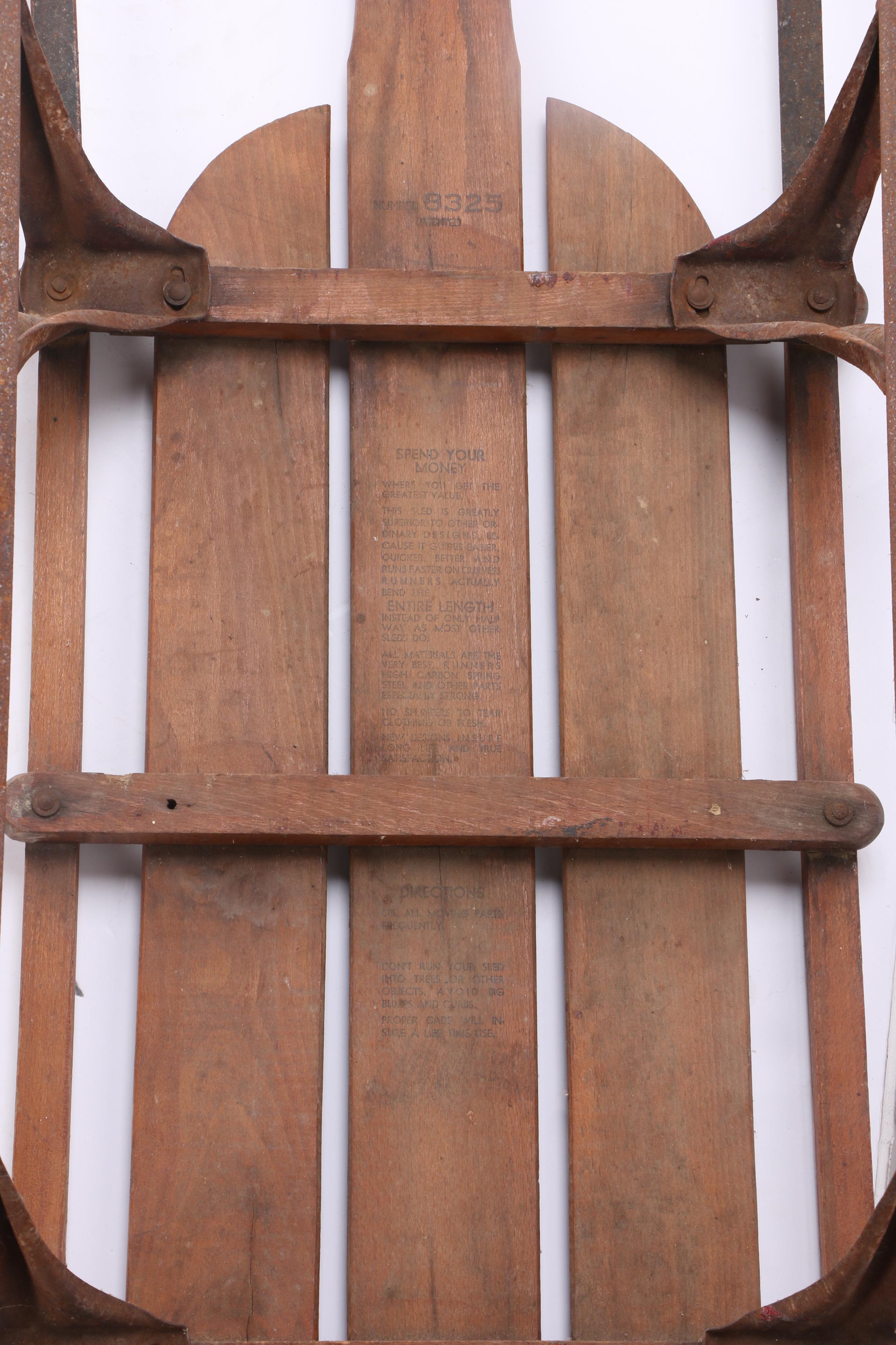 Vintage Flying Arrow Wooden Sled