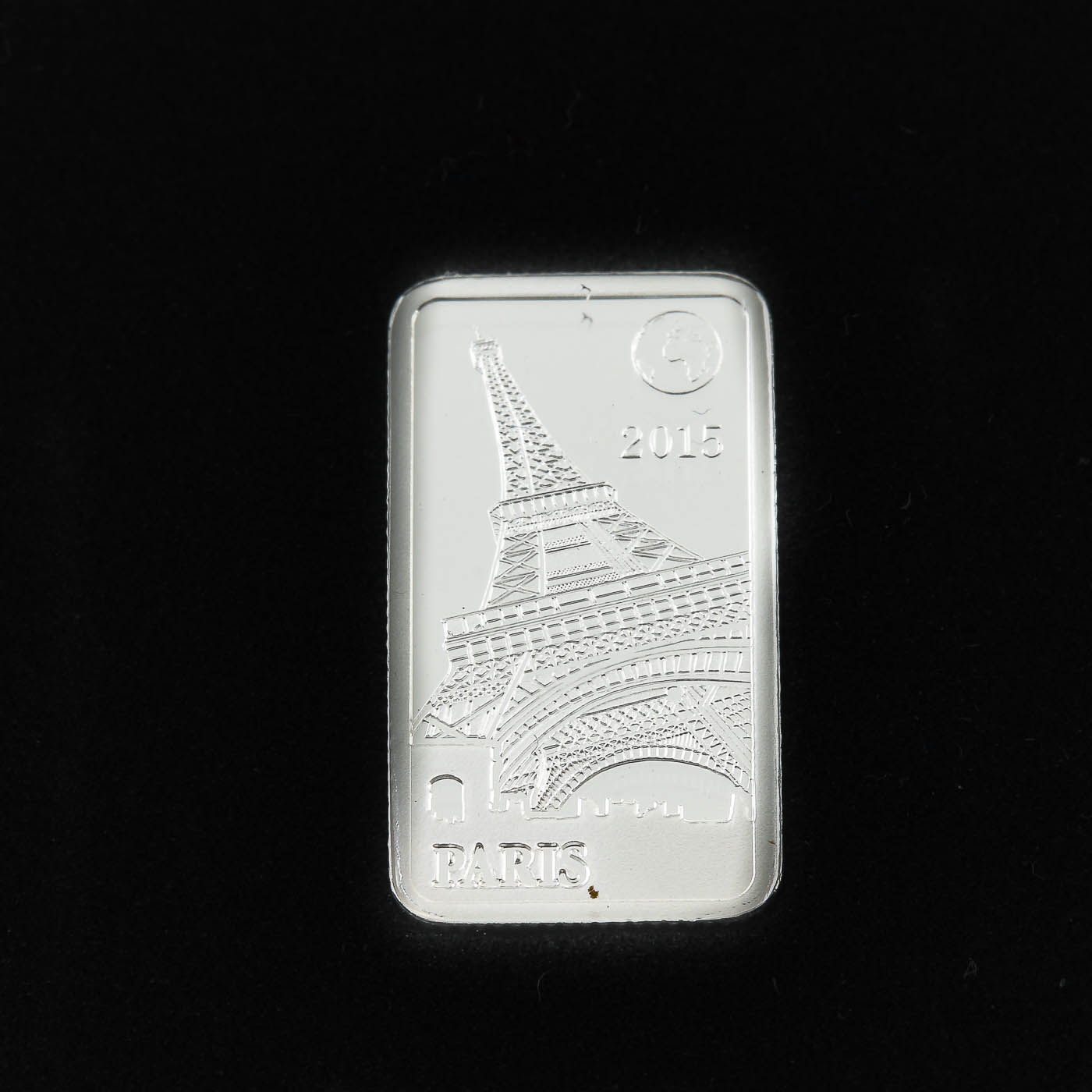 Five 2015 Eiffel Tower Commemorative Proof Silver Coin Bars