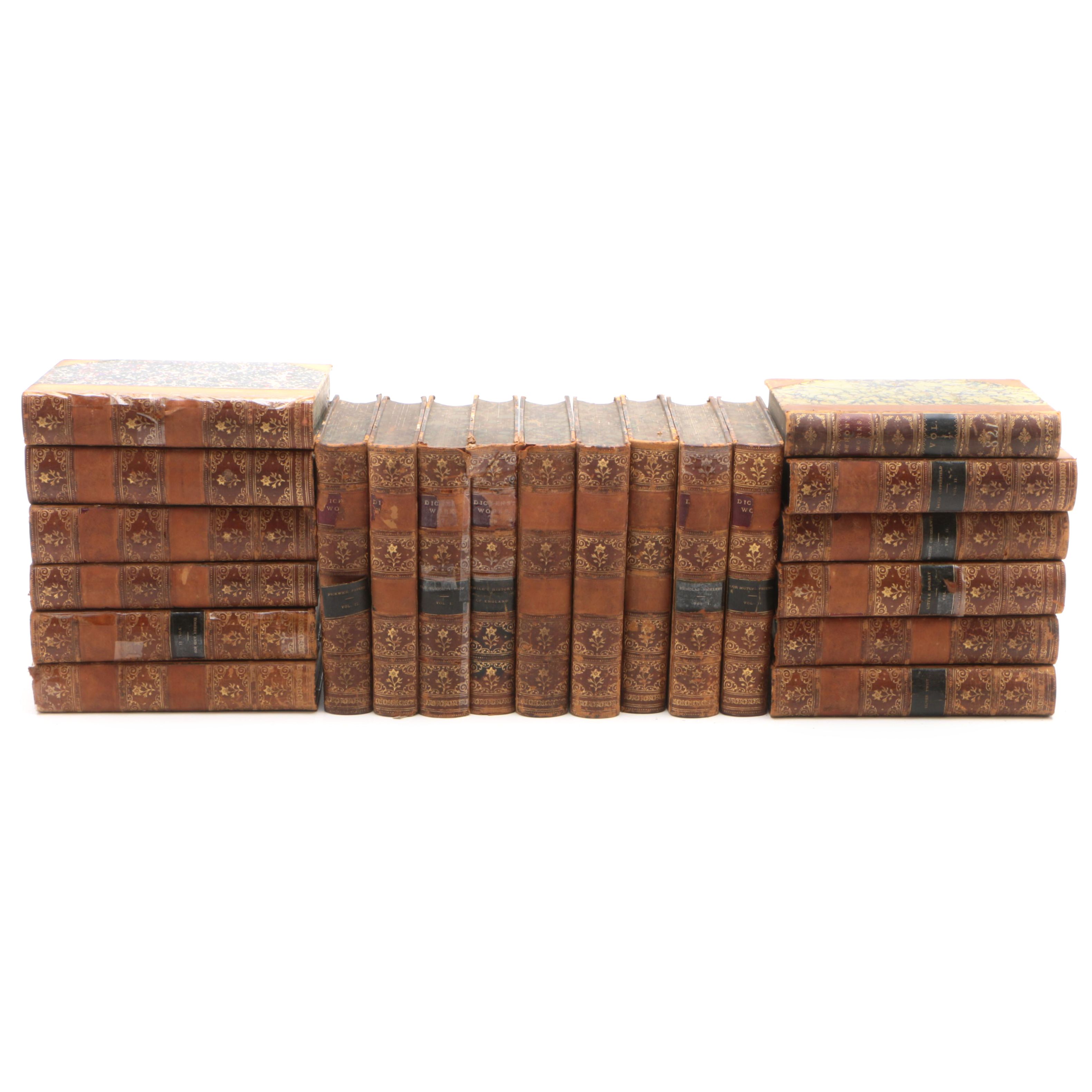 Antique "Works of Charles Dickens" Library Edition Books