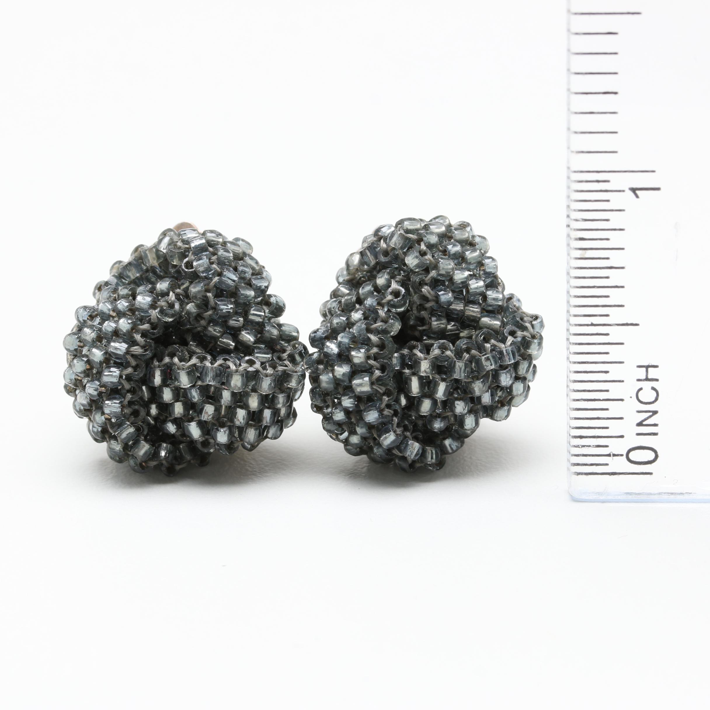 Aprosio & Co. Sterling Silver Crystal Bead Earrings