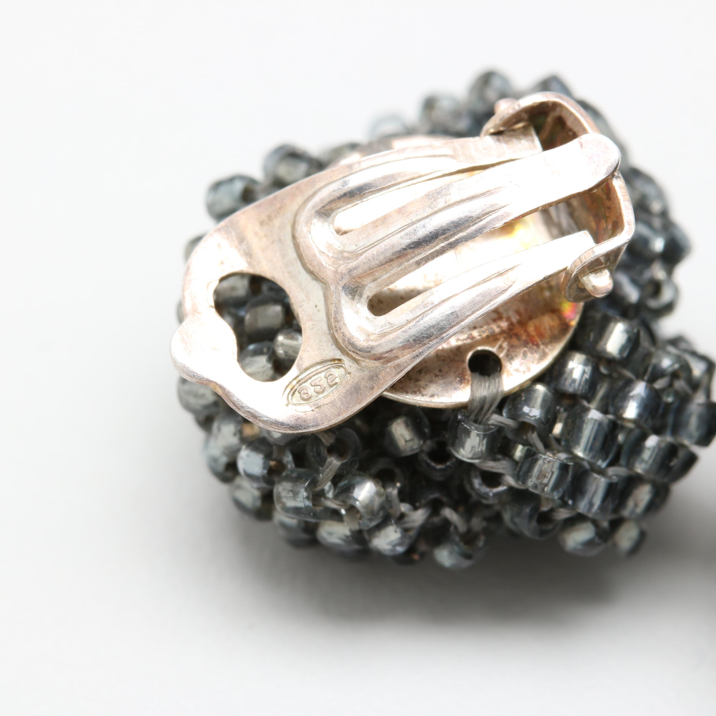 Aprosio & Co. Sterling Silver Crystal Bead Earrings