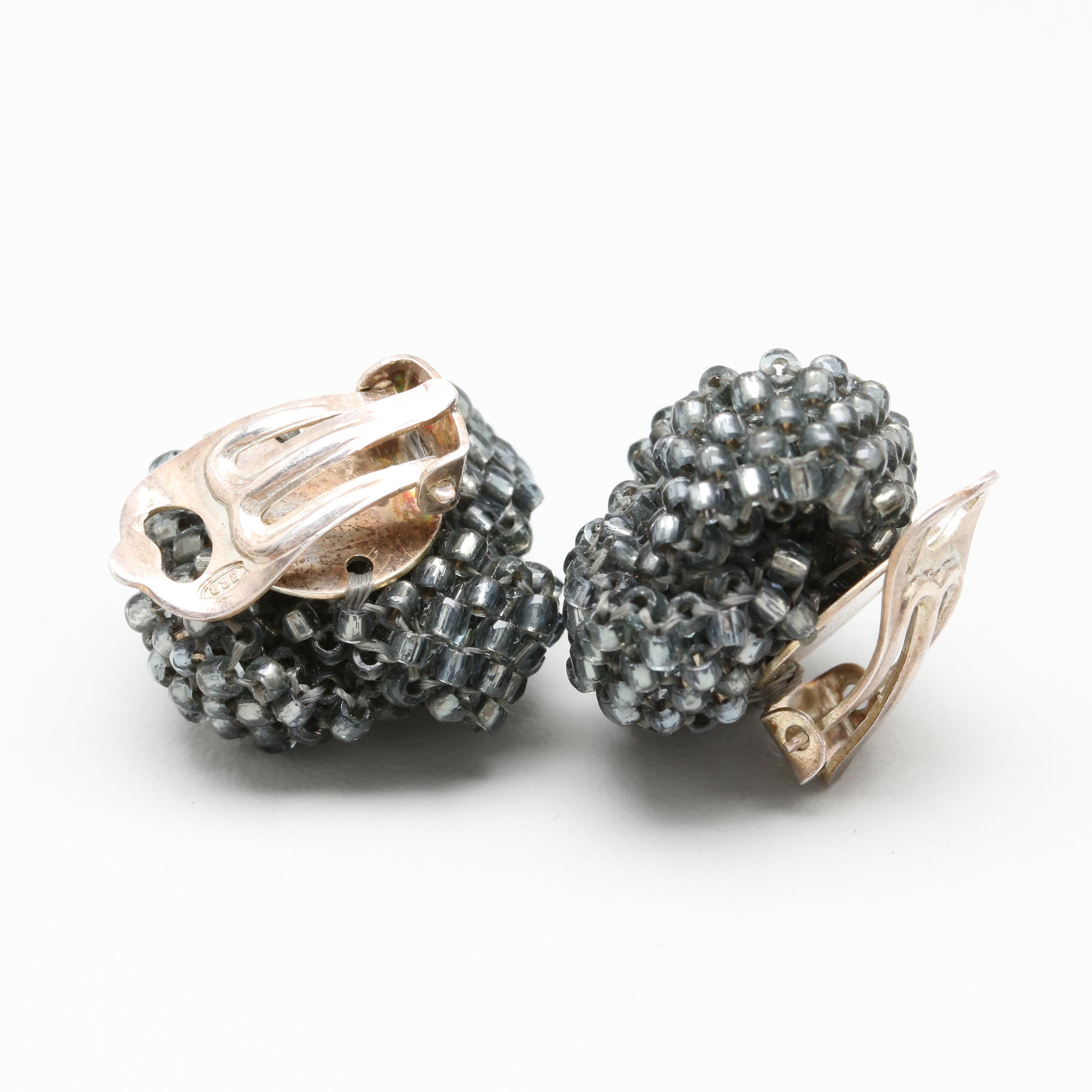 Aprosio & Co. Sterling Silver Crystal Bead Earrings