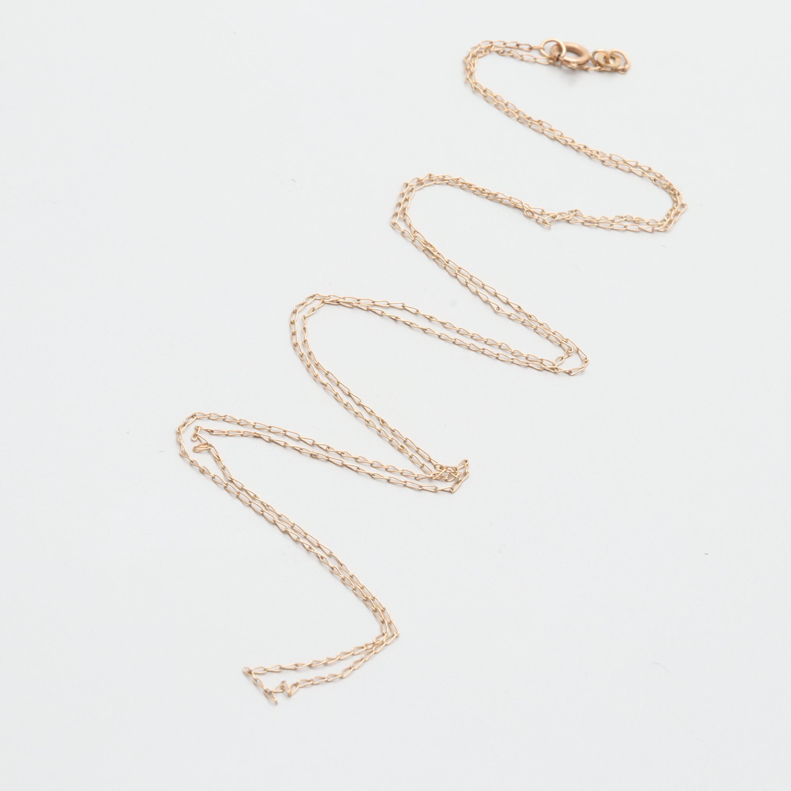 10K Yellow Gold Link Chain Necklace