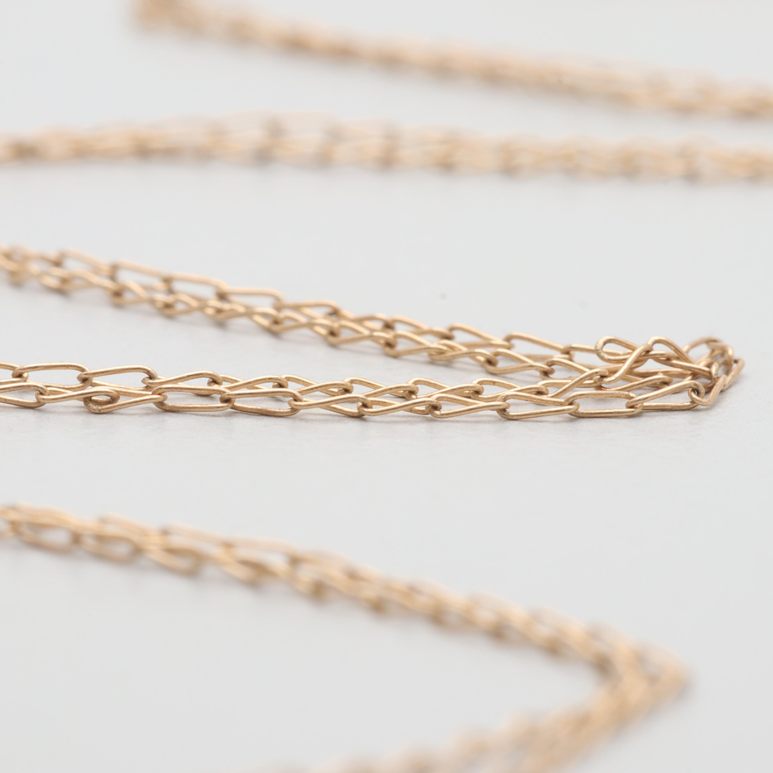 10K Yellow Gold Link Chain Necklace