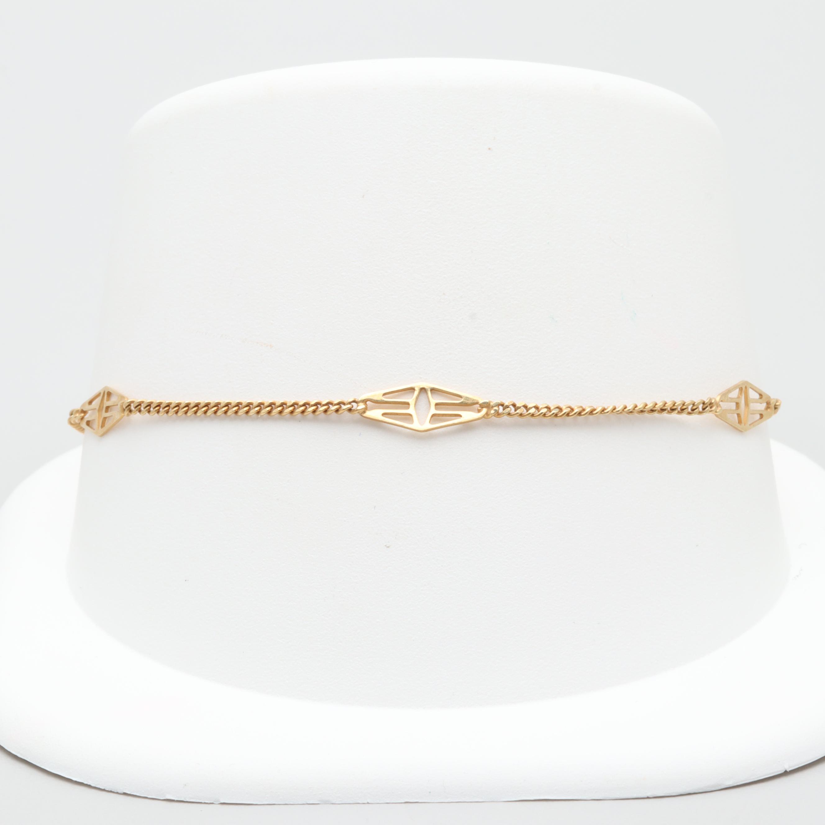 Italian 14K Yellow Gold Link Bracelet