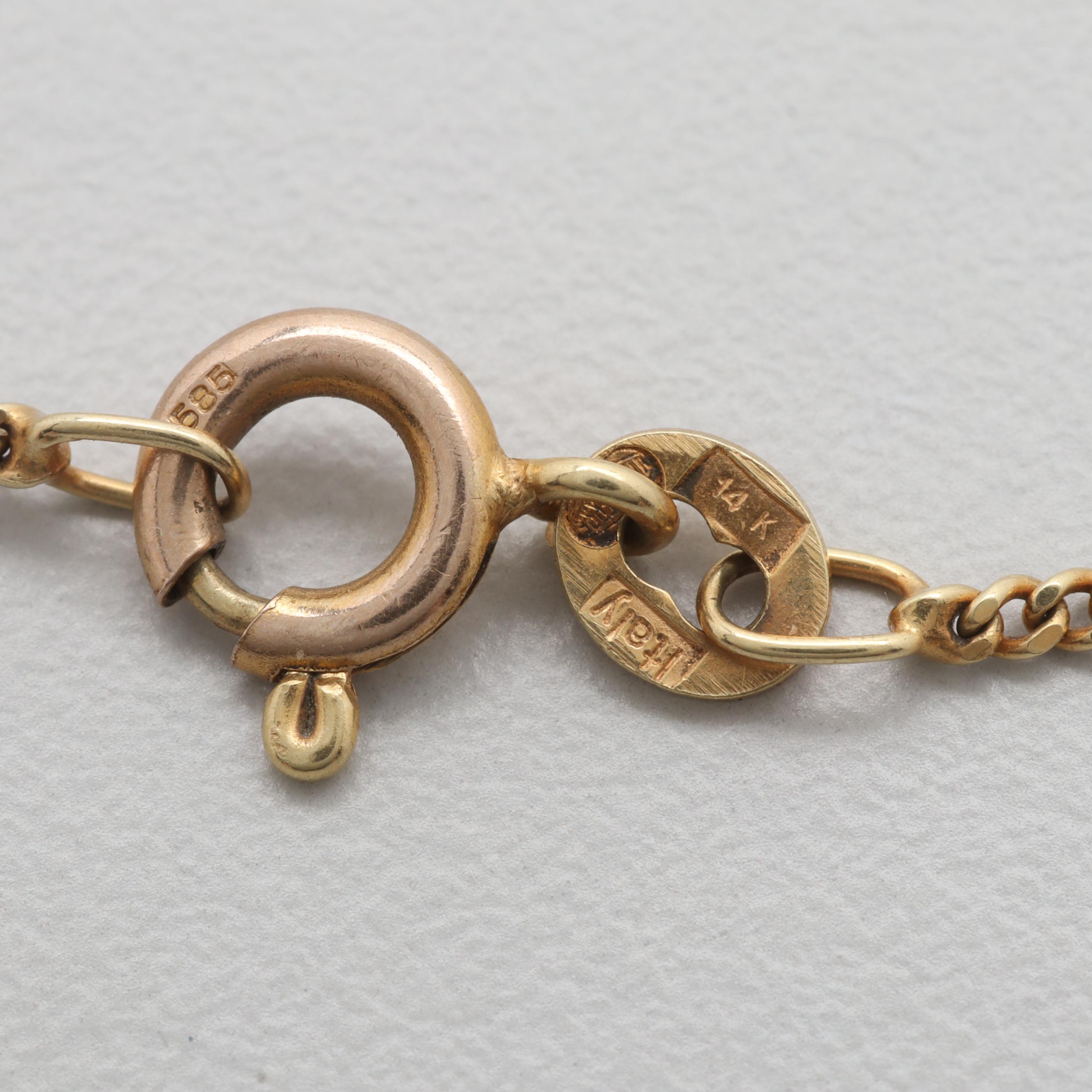 Italian 14K Yellow Gold Link Bracelet