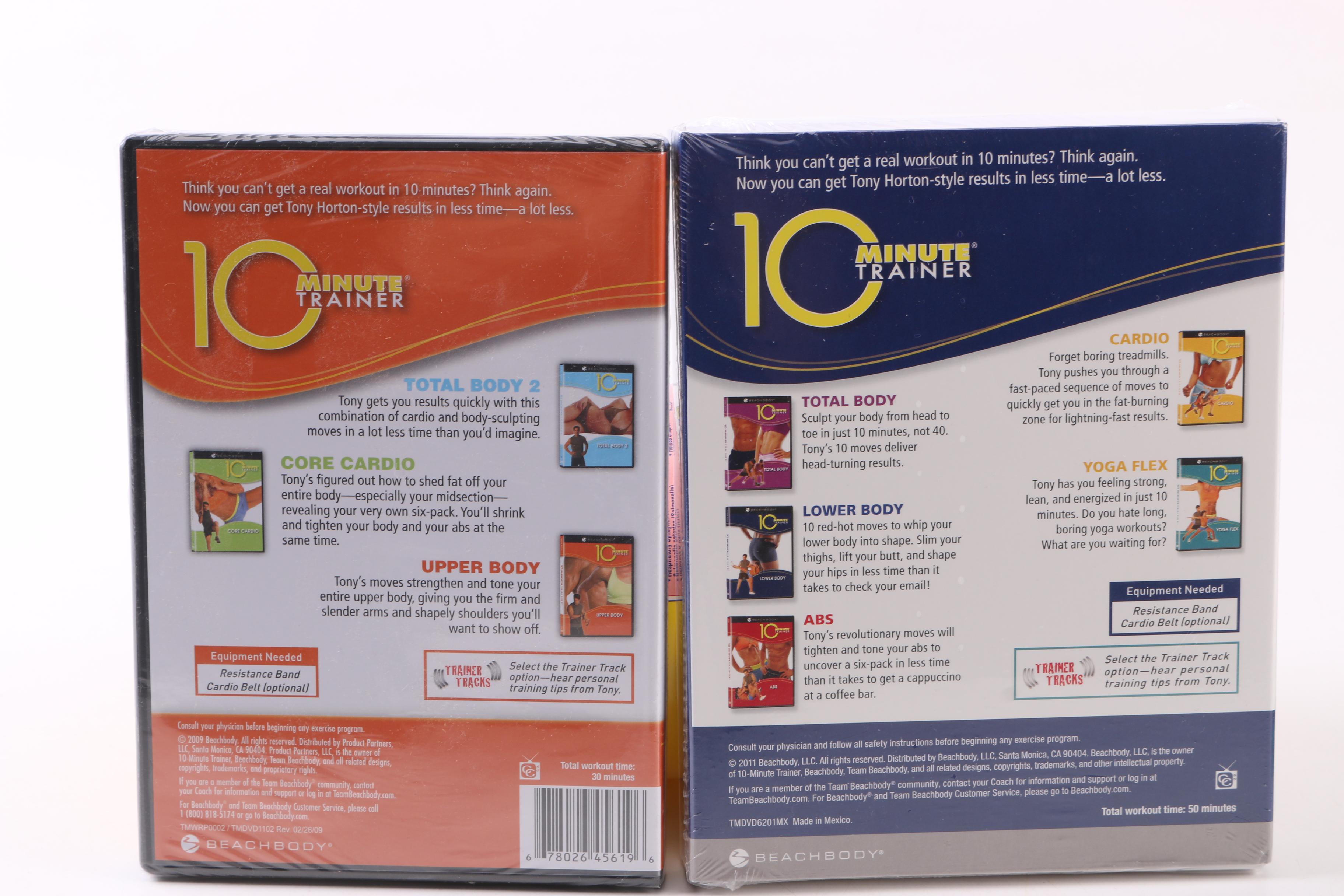 Beachbody "10 Minute Trainer" Workout DVDs and Resistance Bands