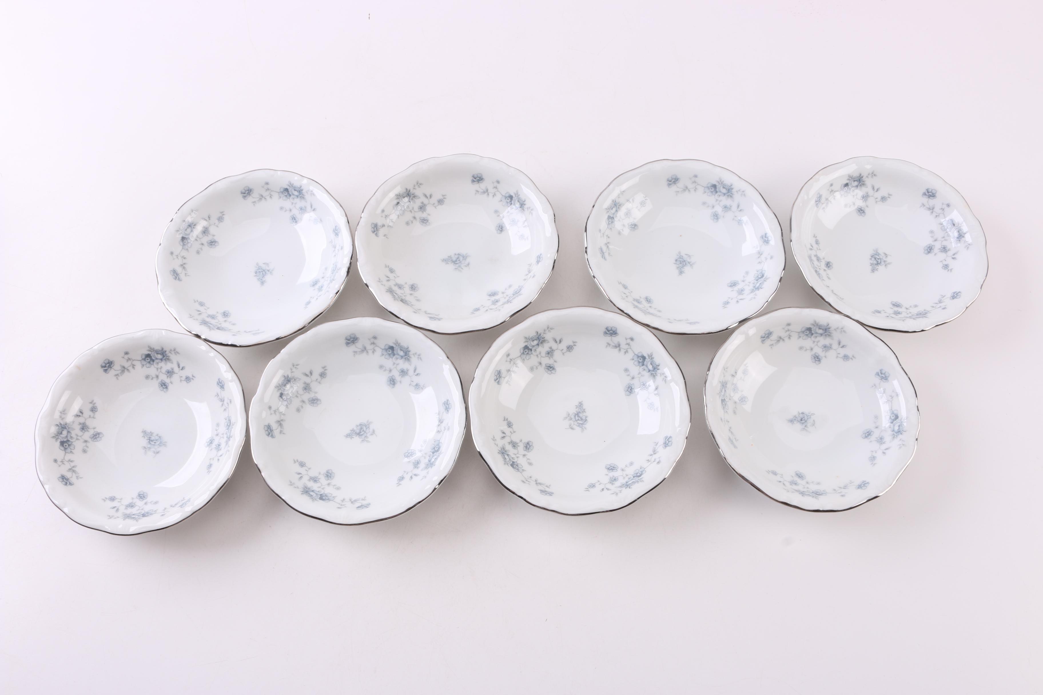 Vintage Johann Haviland "Blue Garland" Fruit Bowls, Teacups, and Creamer