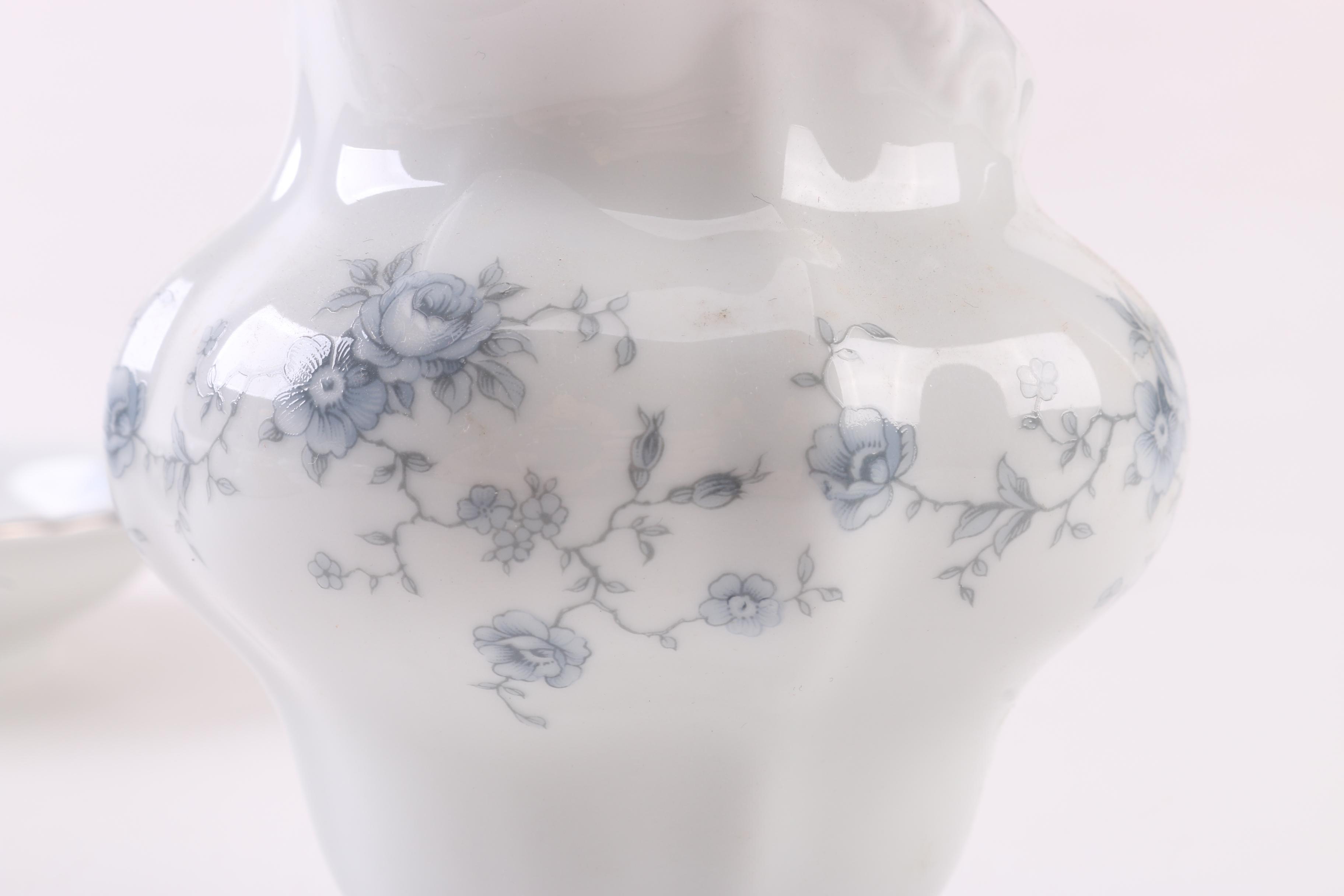 Vintage Johann Haviland "Blue Garland" Fruit Bowls, Teacups, and Creamer