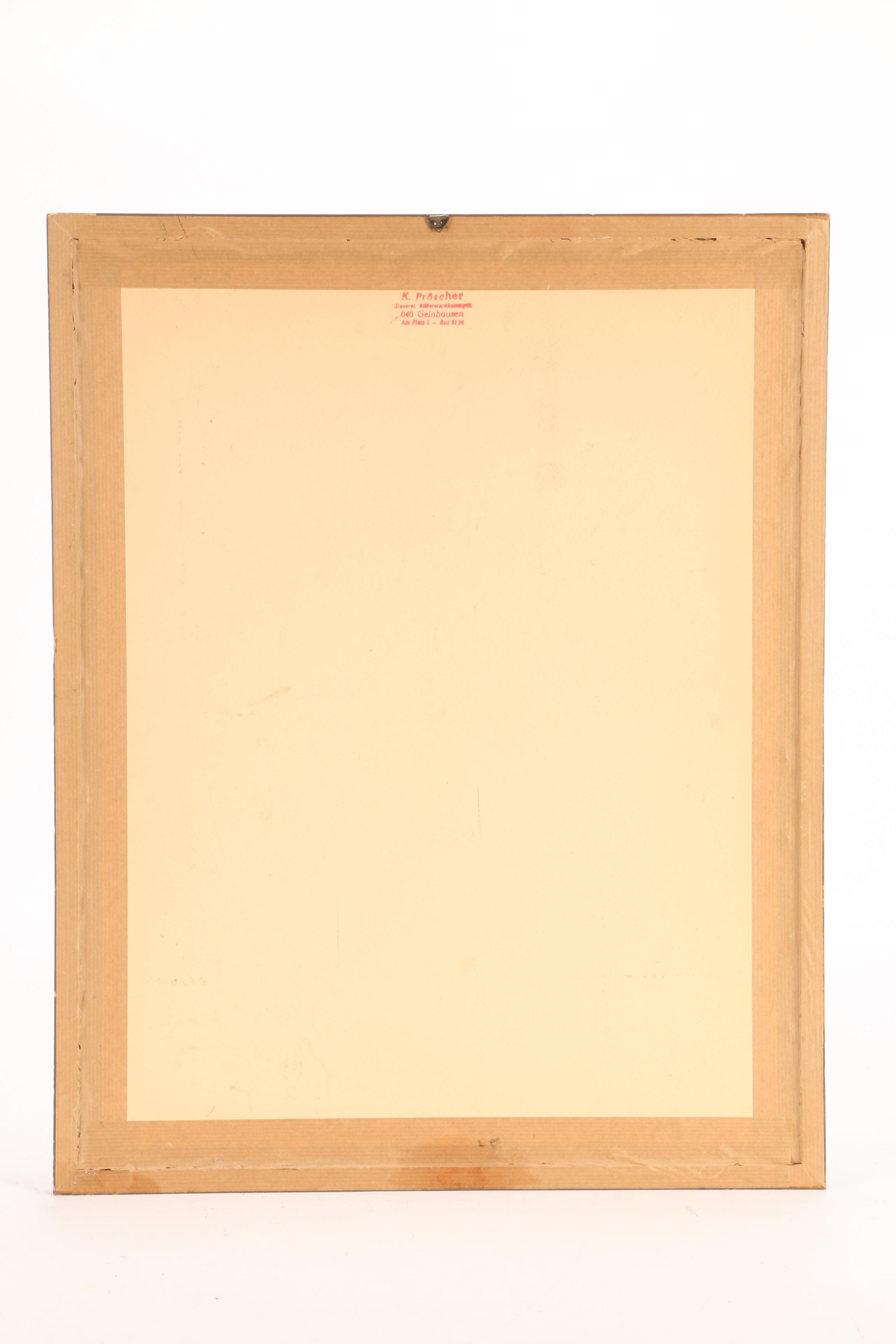 Paul Geissler 1951 Hand-Colored Etching on Paper "Die Ersten Schneeglöckchen"