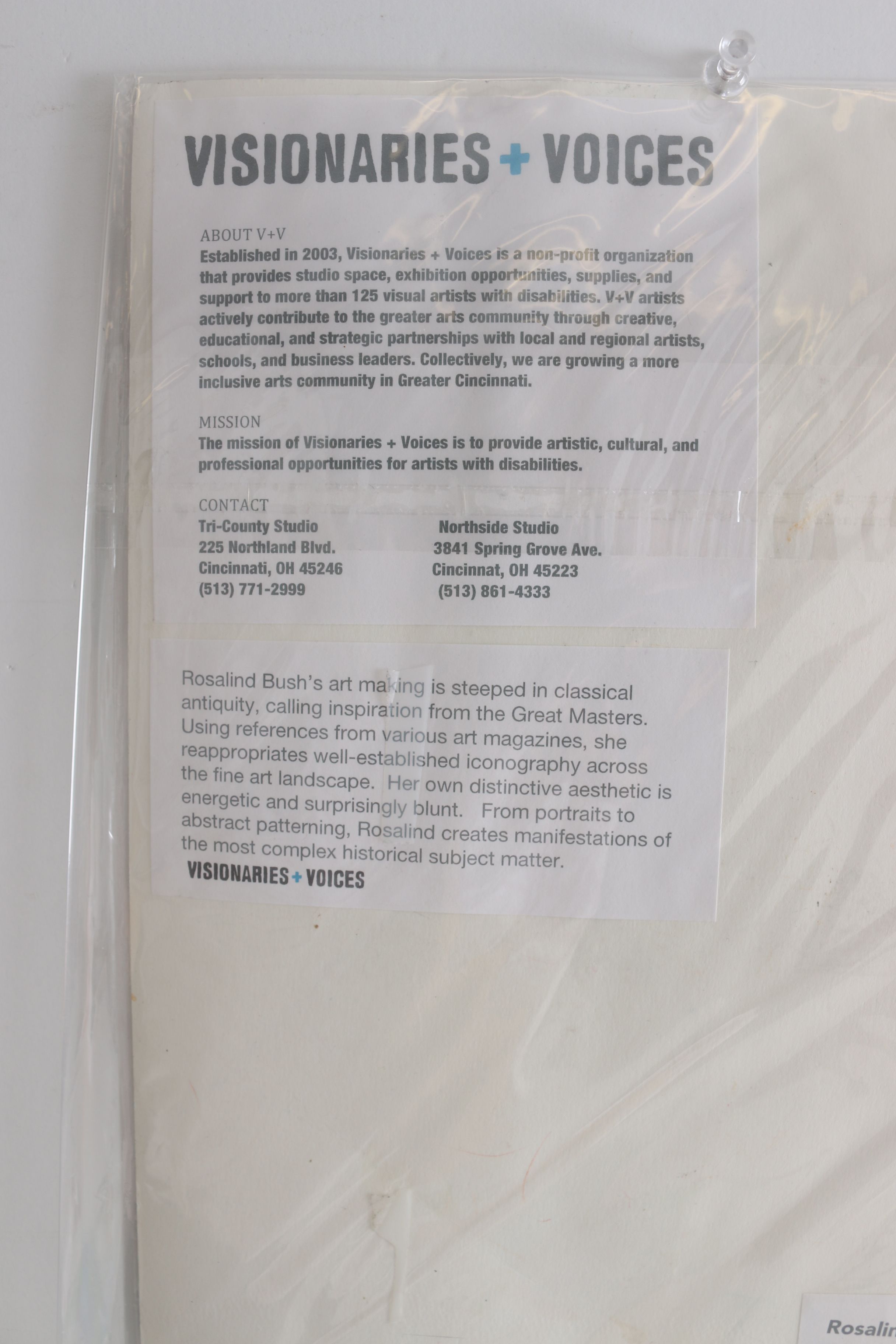 Pair of Rosalind Bush Paintings "Red Man Dancing" and "Man with Yellow Eyes"