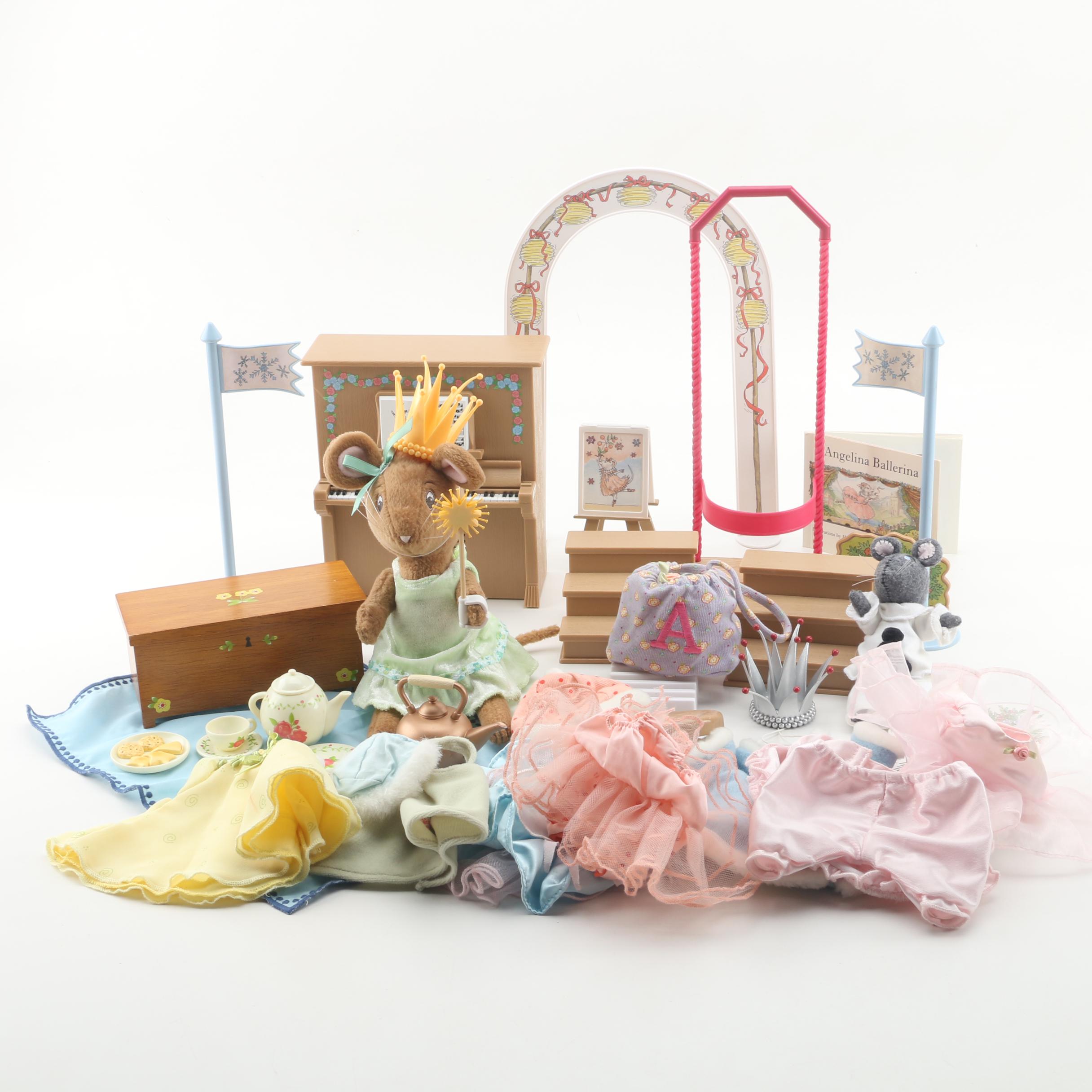 Angelina Ballerina "Alice Nimbletoes" Plush Doll and Accessories