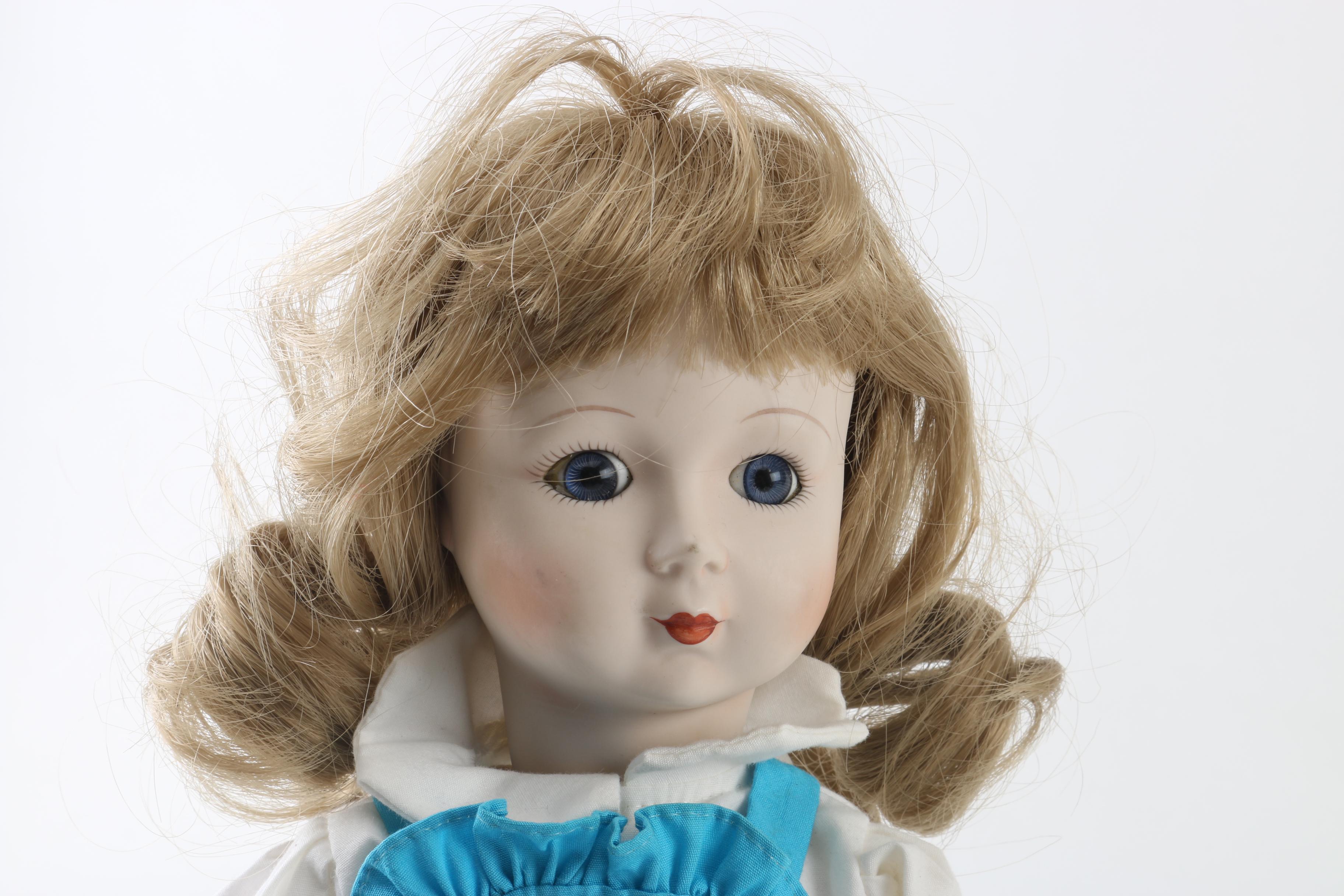 Vintage Jointed Porcelain Doll
