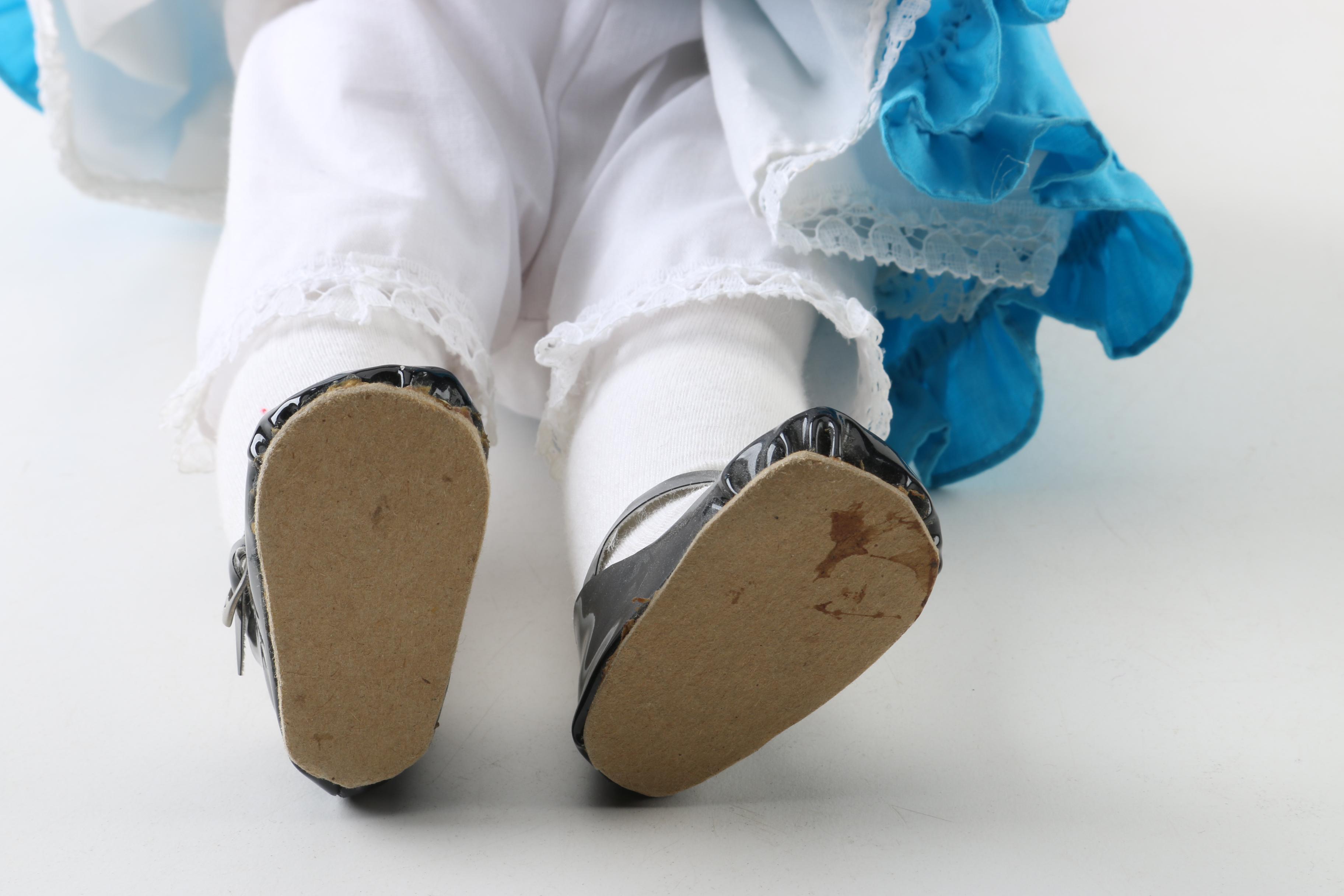 Vintage Jointed Porcelain Doll