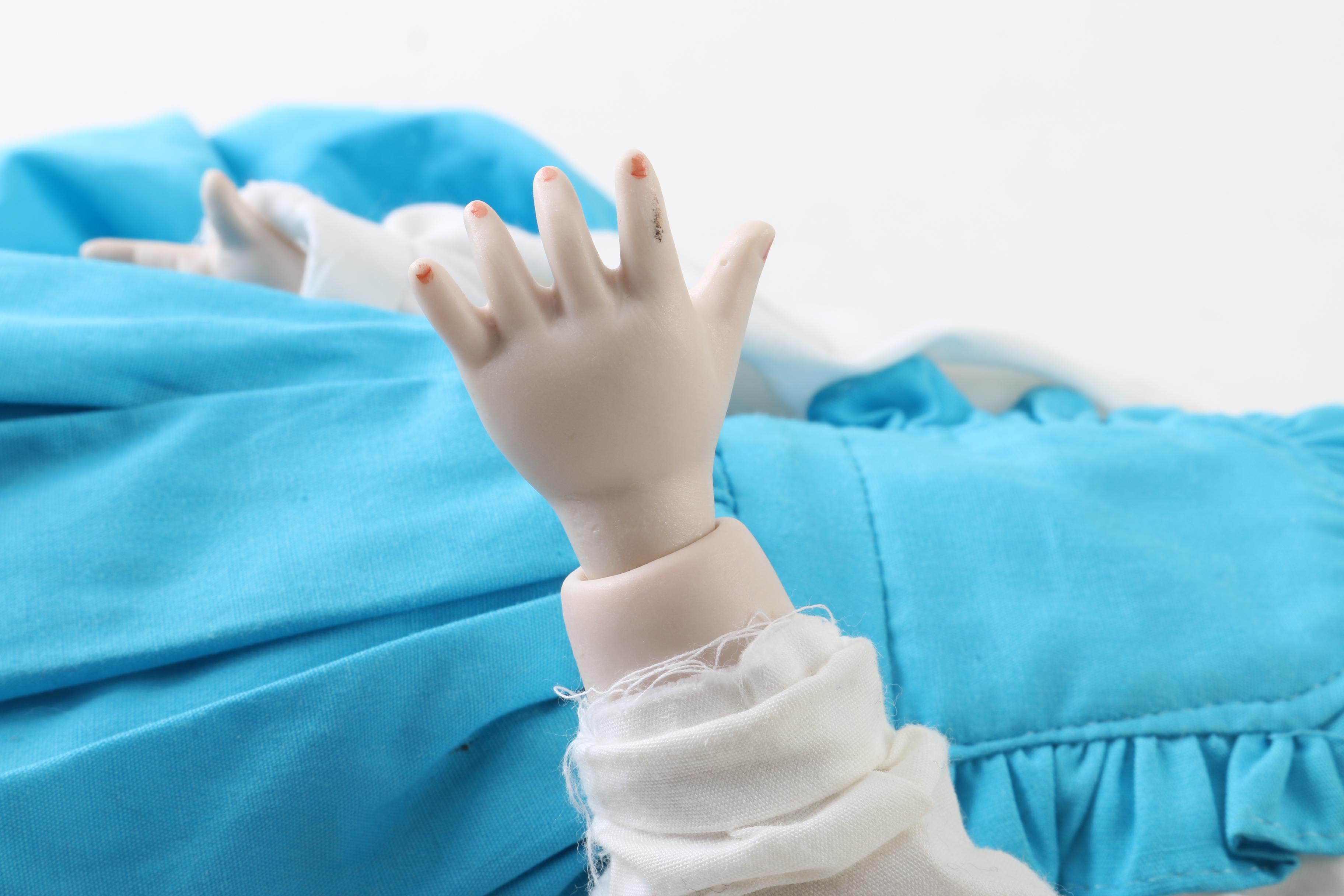 Vintage Jointed Porcelain Doll