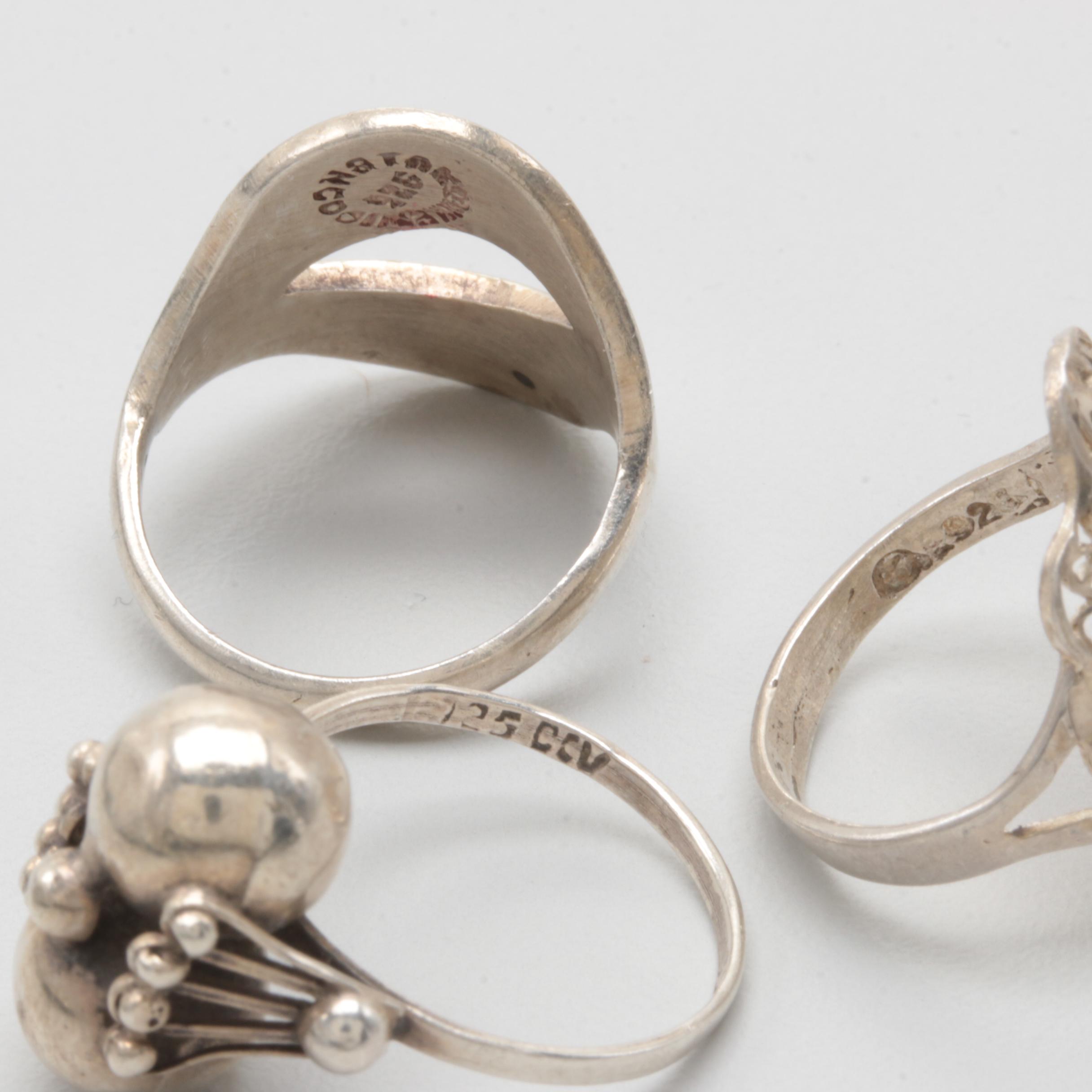 Assortment of Sterling Silver Rings