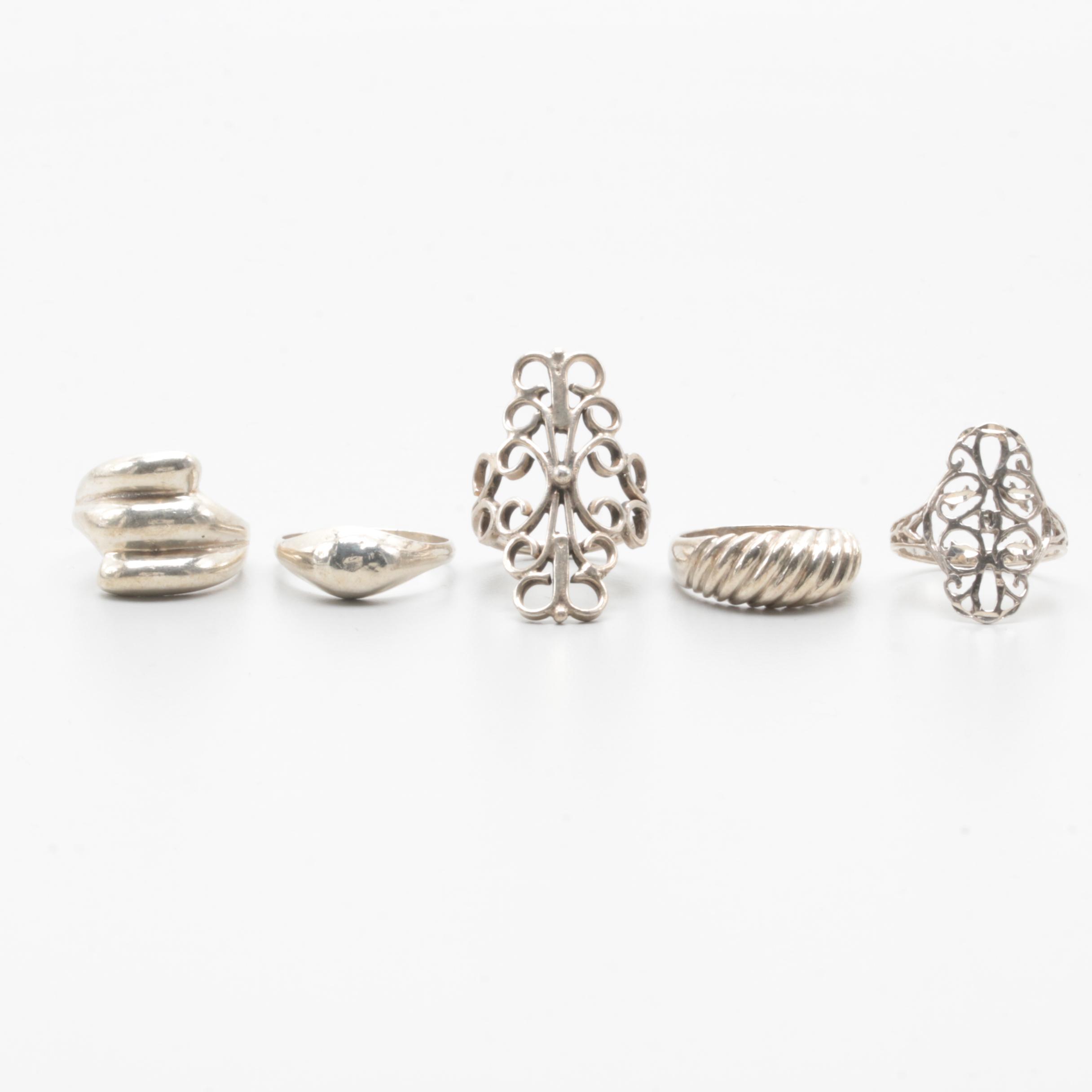 Assortment of Sterling Silver Rings