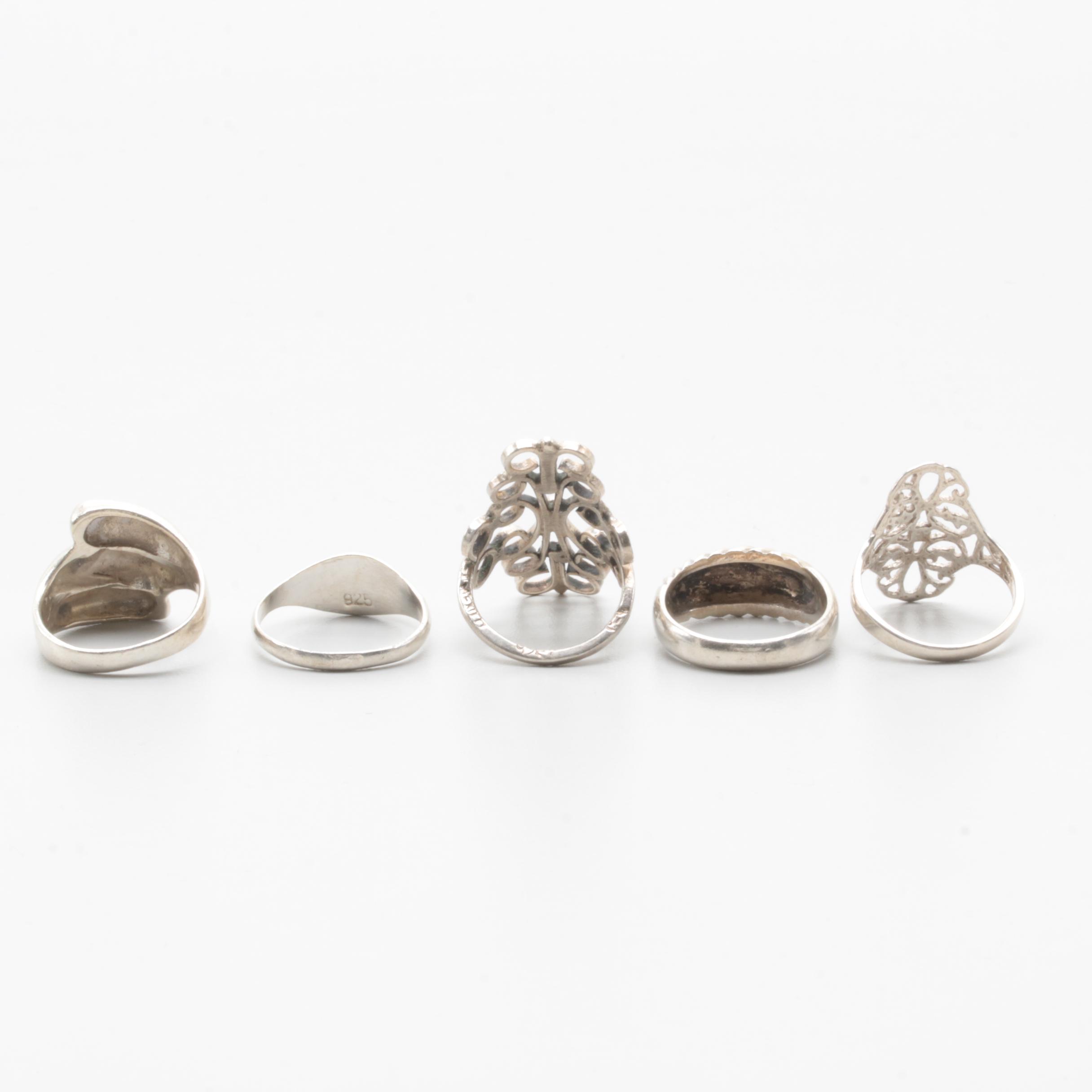 Assortment of Sterling Silver Rings