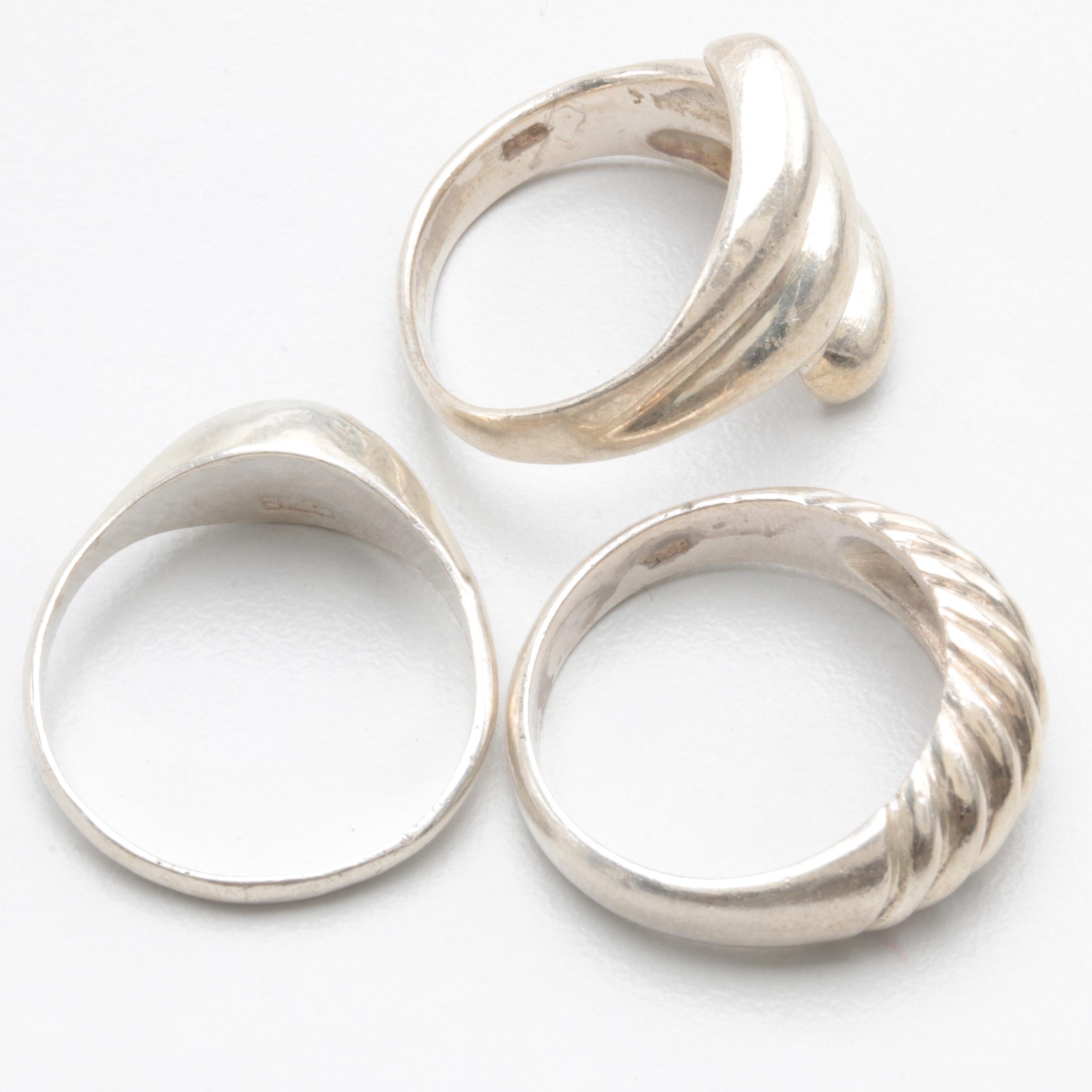 Assortment of Sterling Silver Rings