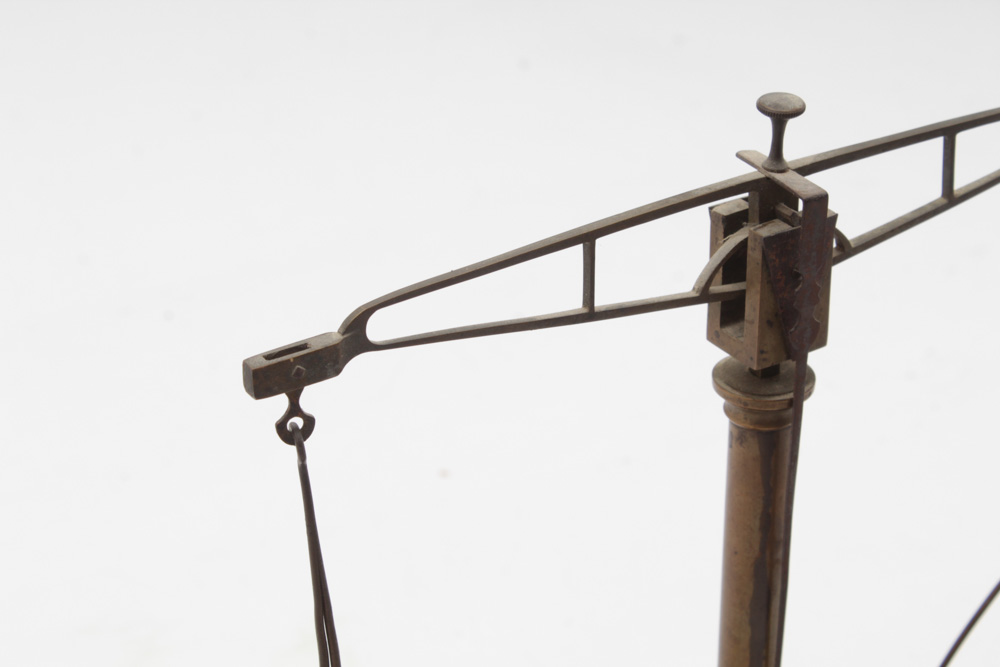 Antique Brass and Marble Balance Scale