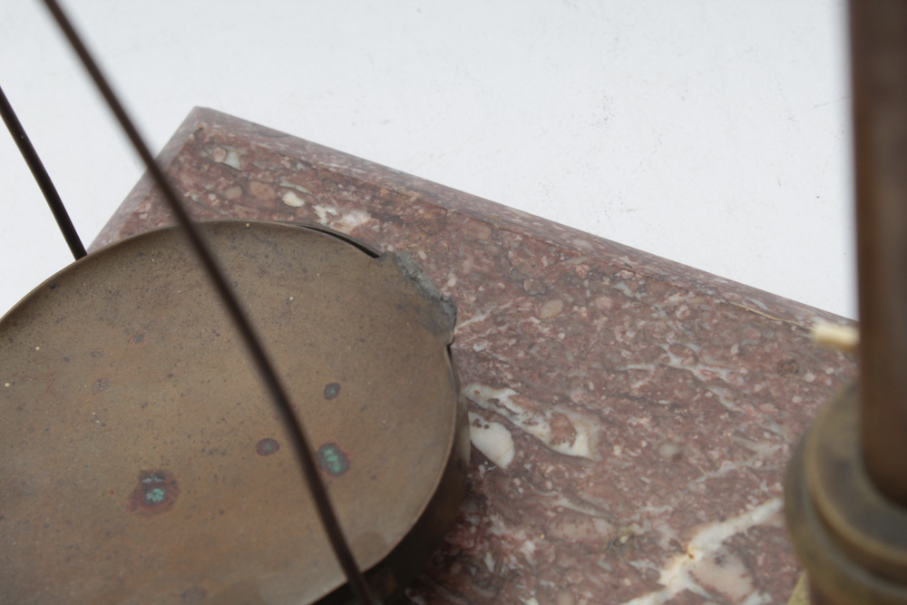 Antique Brass and Marble Balance Scale