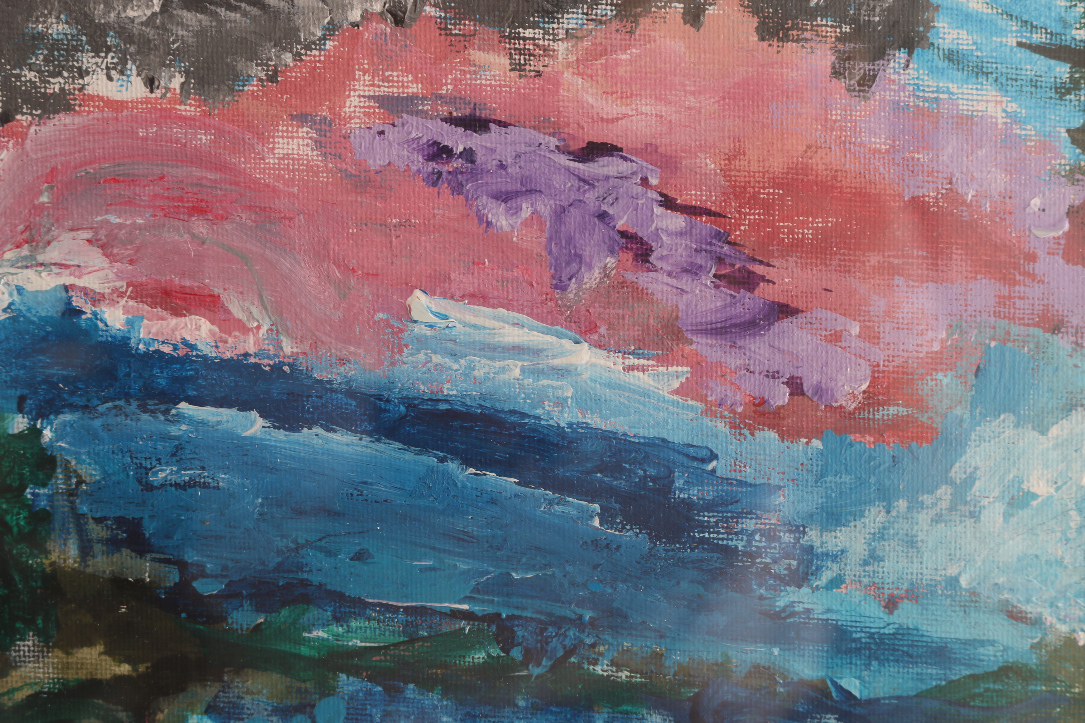 Mike Dezarn 2017 Acrylic Painting on Canvas Board "The Peaceful Place"