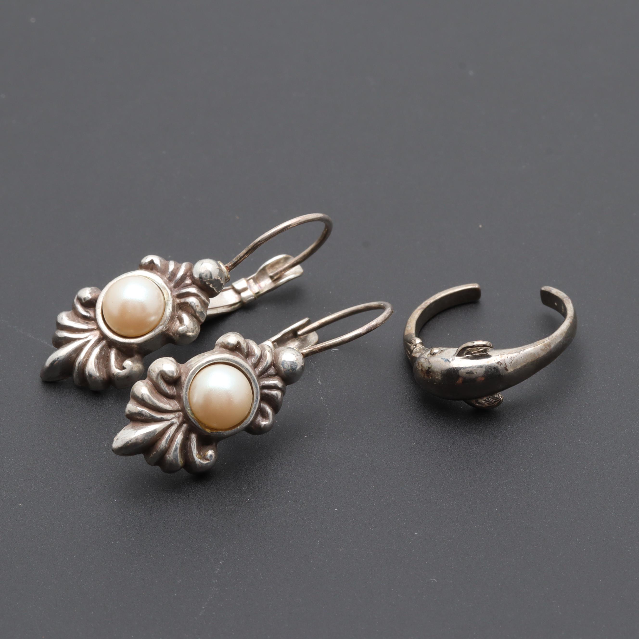 Assortment of Silver Tone Jewelry Including Synthetic Hematite