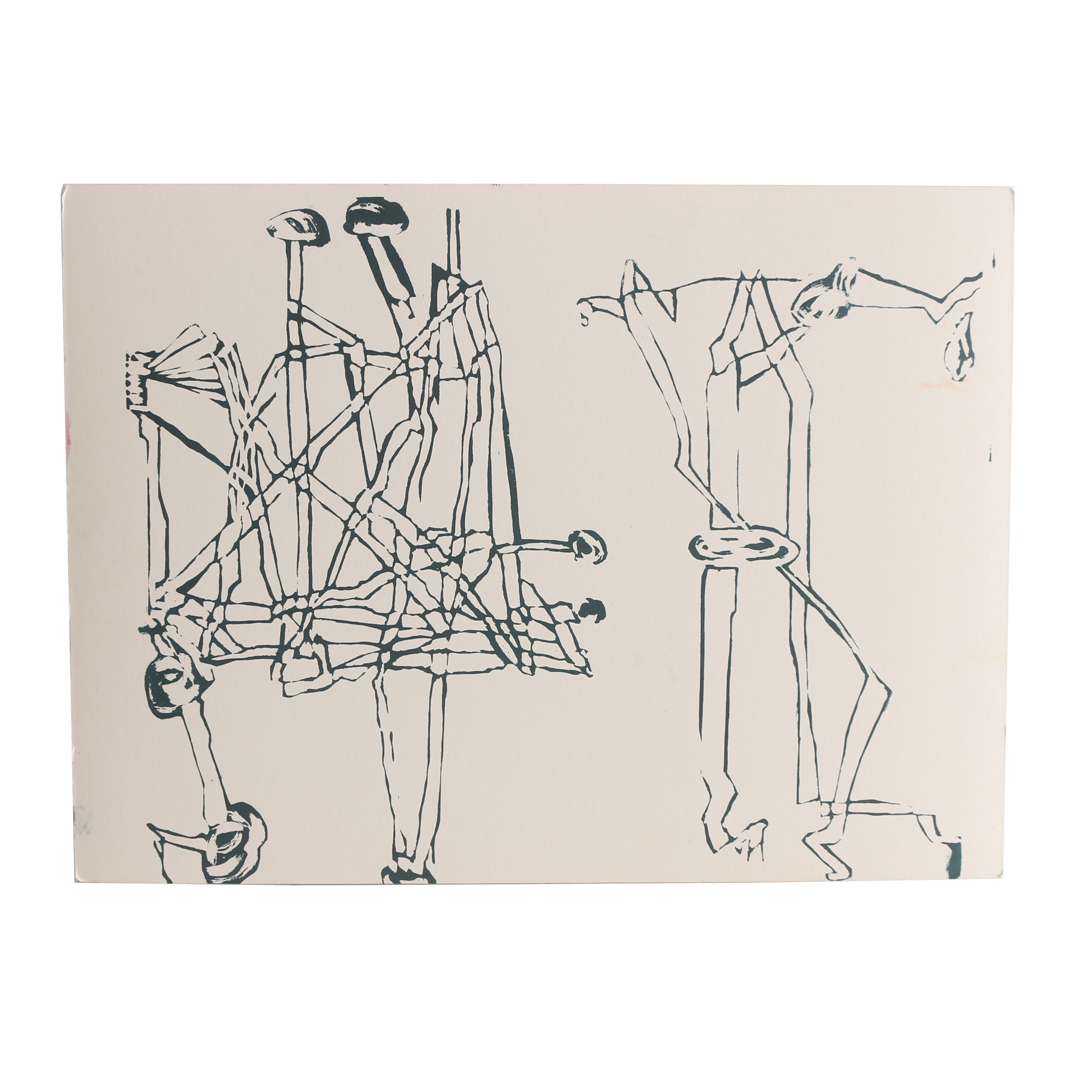 Robert Bolubasz and Unknown Artist 2016 Relief Print on Illustration Board