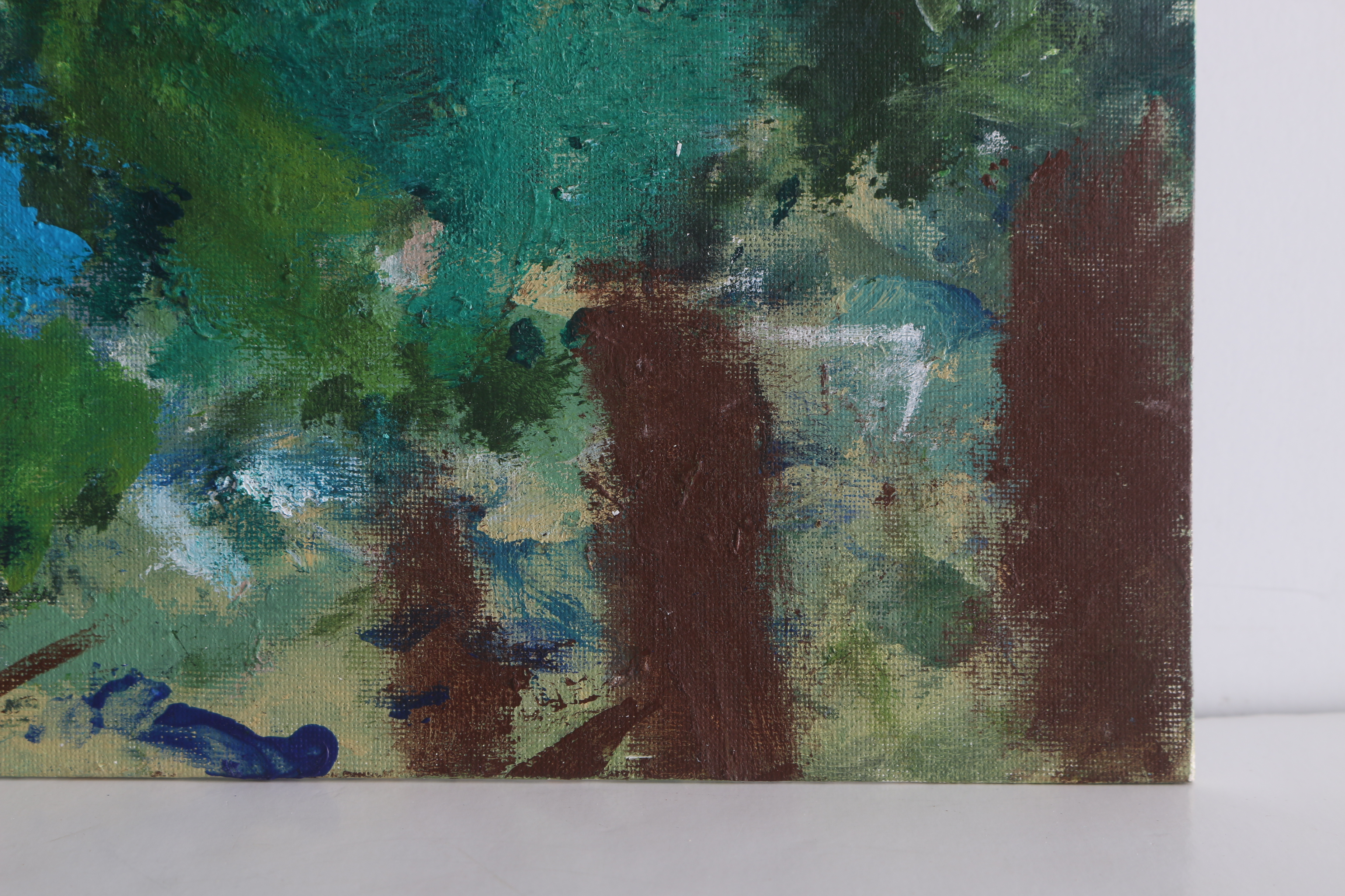 Joel Whitaker 2008 Acrylic Painting on Canvas Board Abstract Landscape