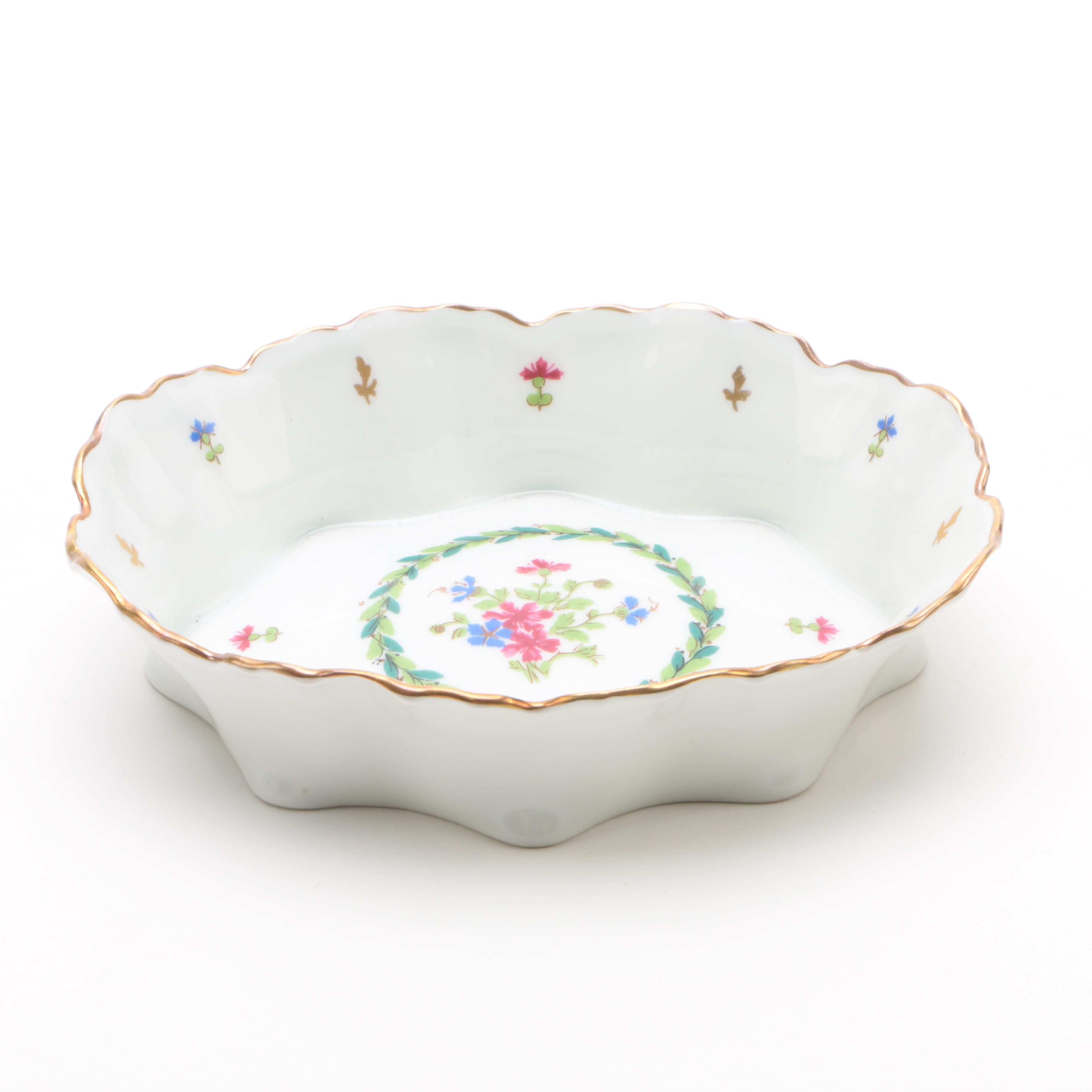 Haviland Limoges "Vieux Paris" Porcelain Bon Bon Bowl