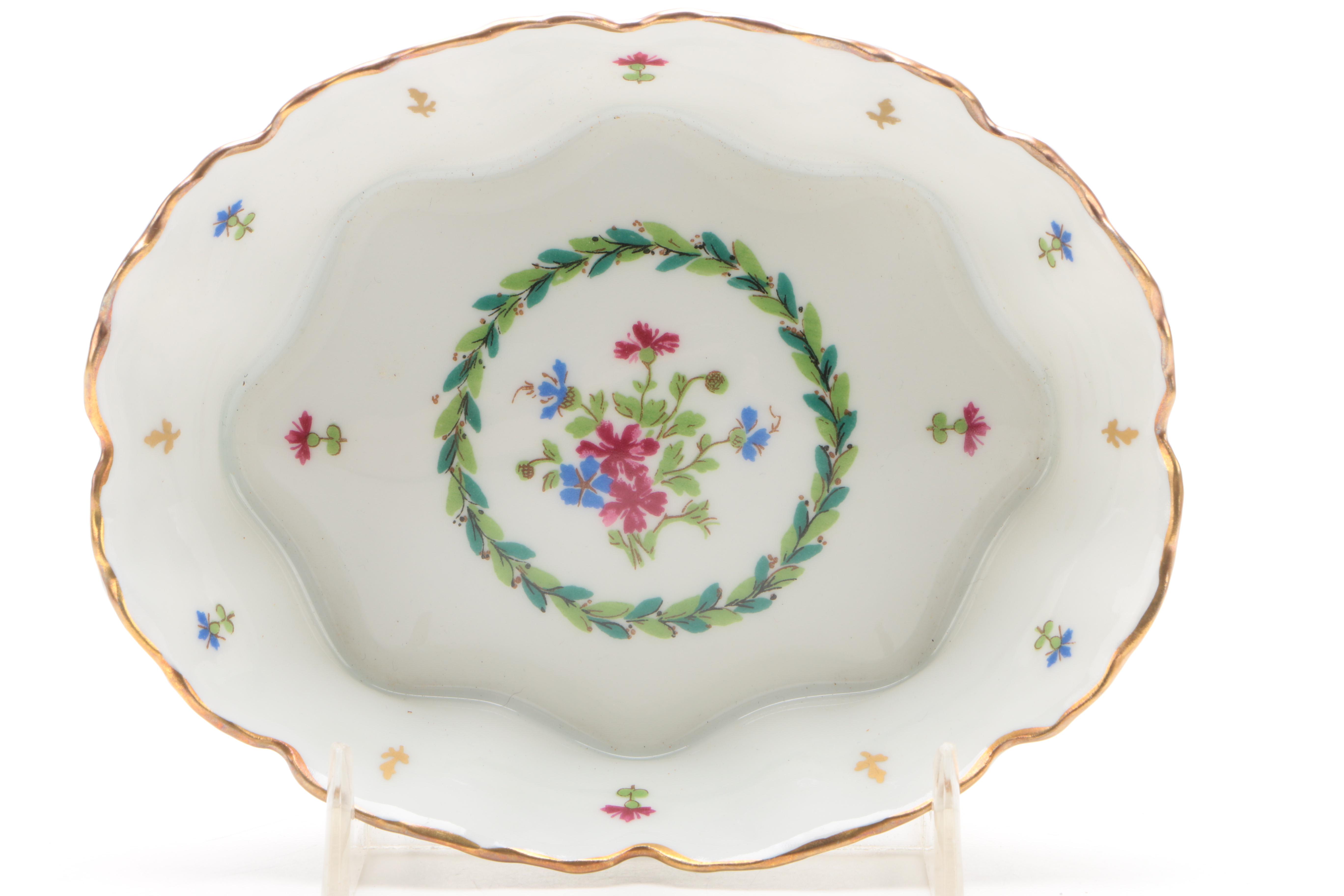 Haviland Limoges "Vieux Paris" Porcelain Bon Bon Bowl