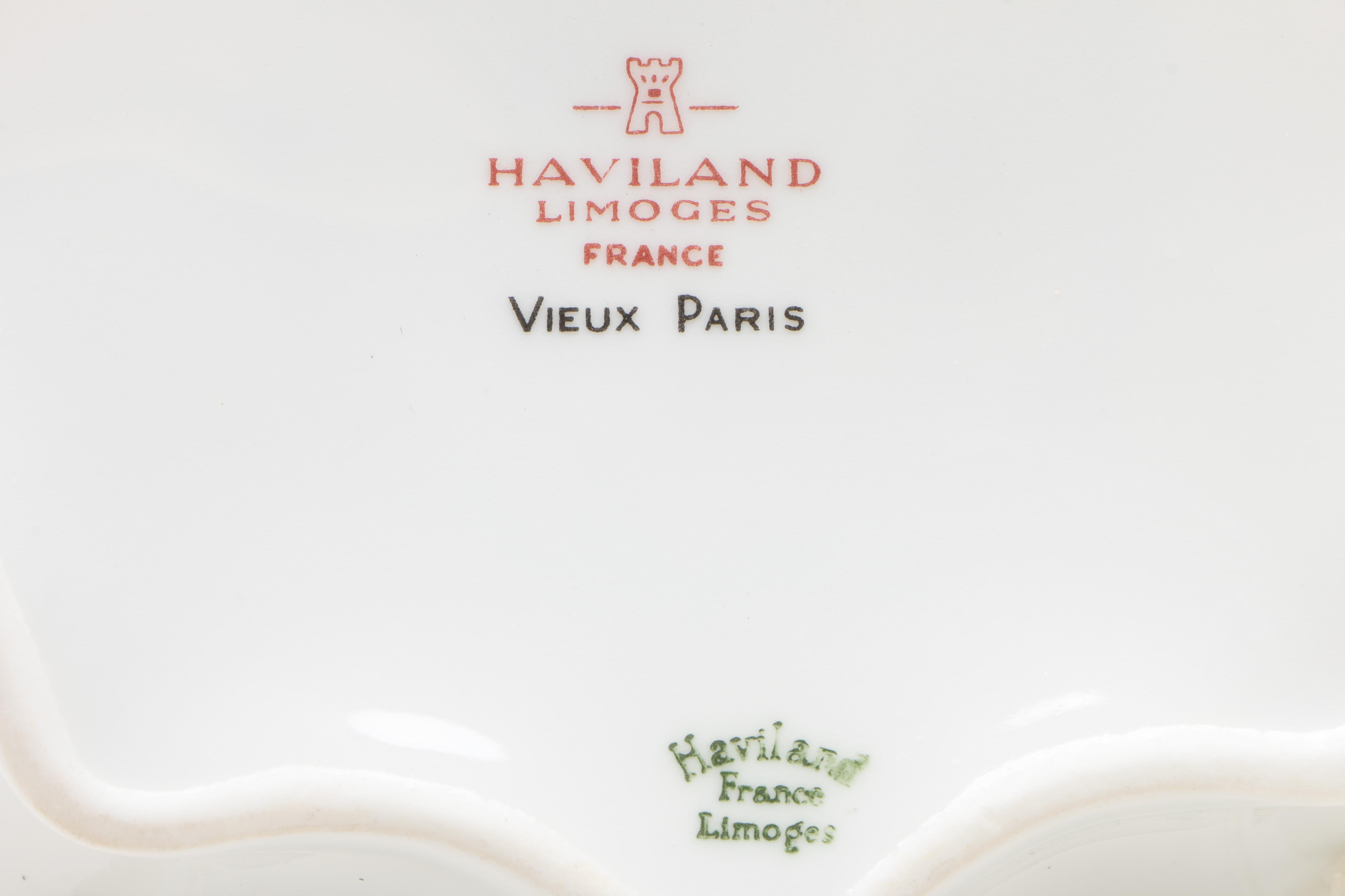 Haviland Limoges "Vieux Paris" Porcelain Bon Bon Bowl