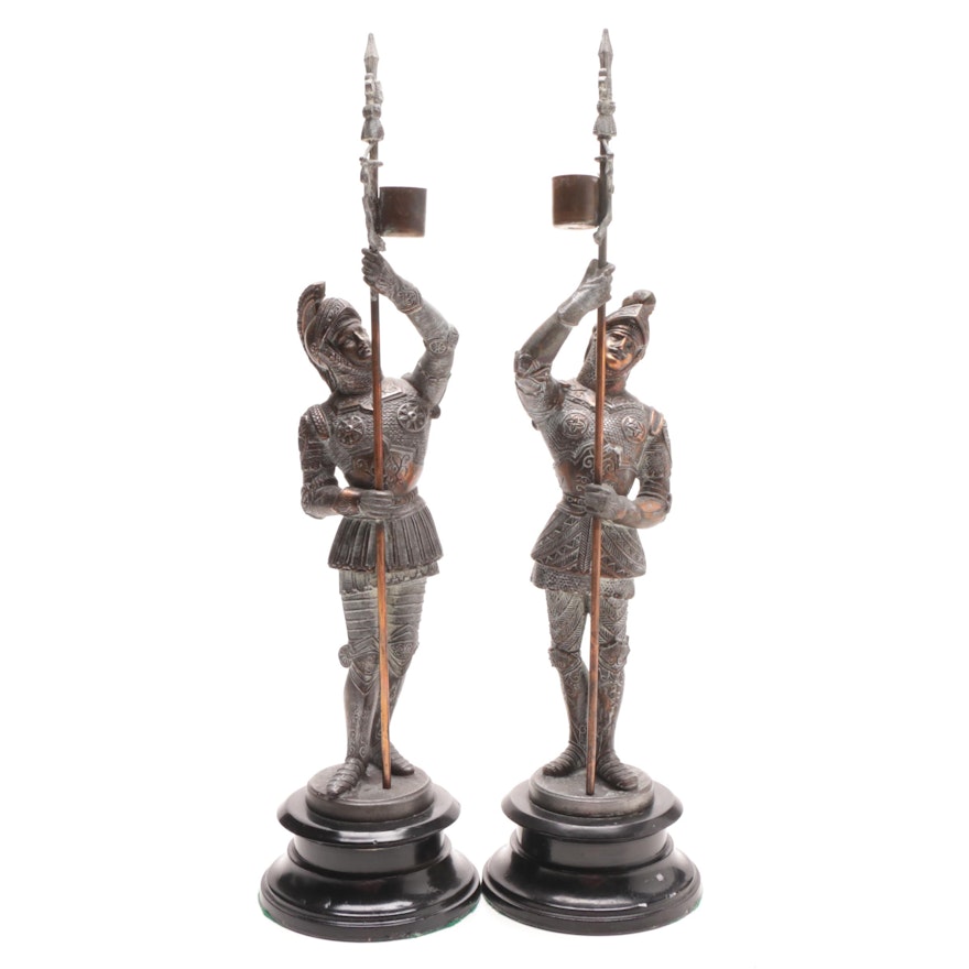 Medieval Knight Candle Holders