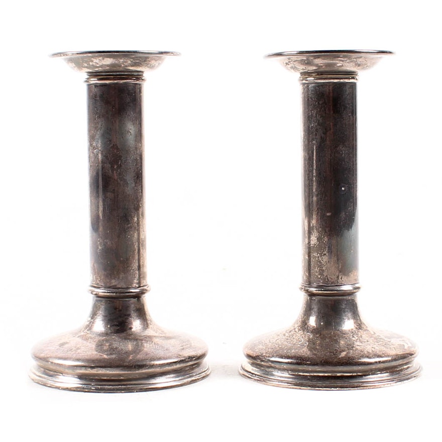 Tiffany & Co. Weighted Sterling Silver Candlesticks